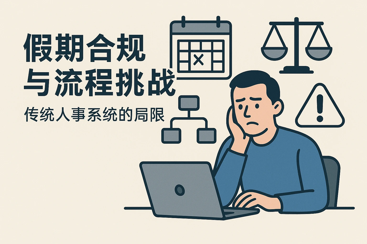 假期合规与流程挑战：传统人事系统的局限
