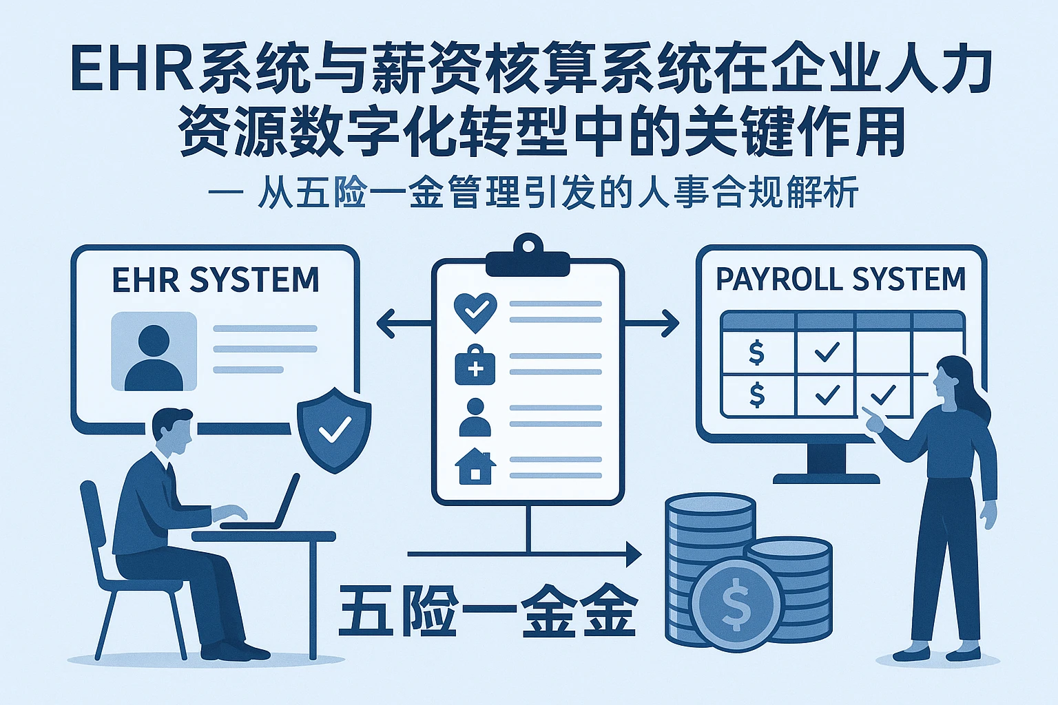 EHR系统与薪资核算系统在企业人力资源数字化转型中的关键作用 —— 从五险一金管理引发的人事合规解析