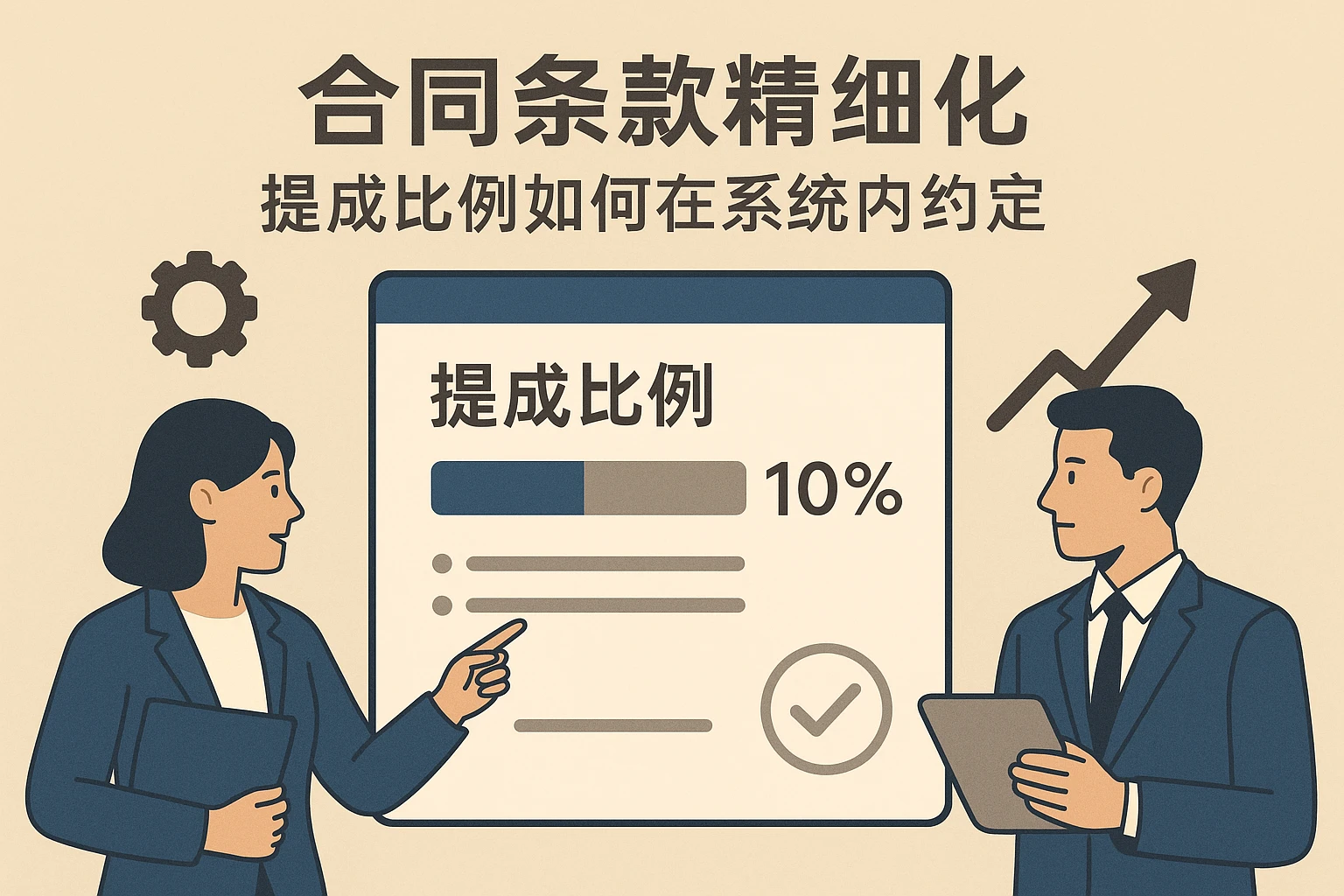 合同条款精细化：提成比例如何在系统内约定