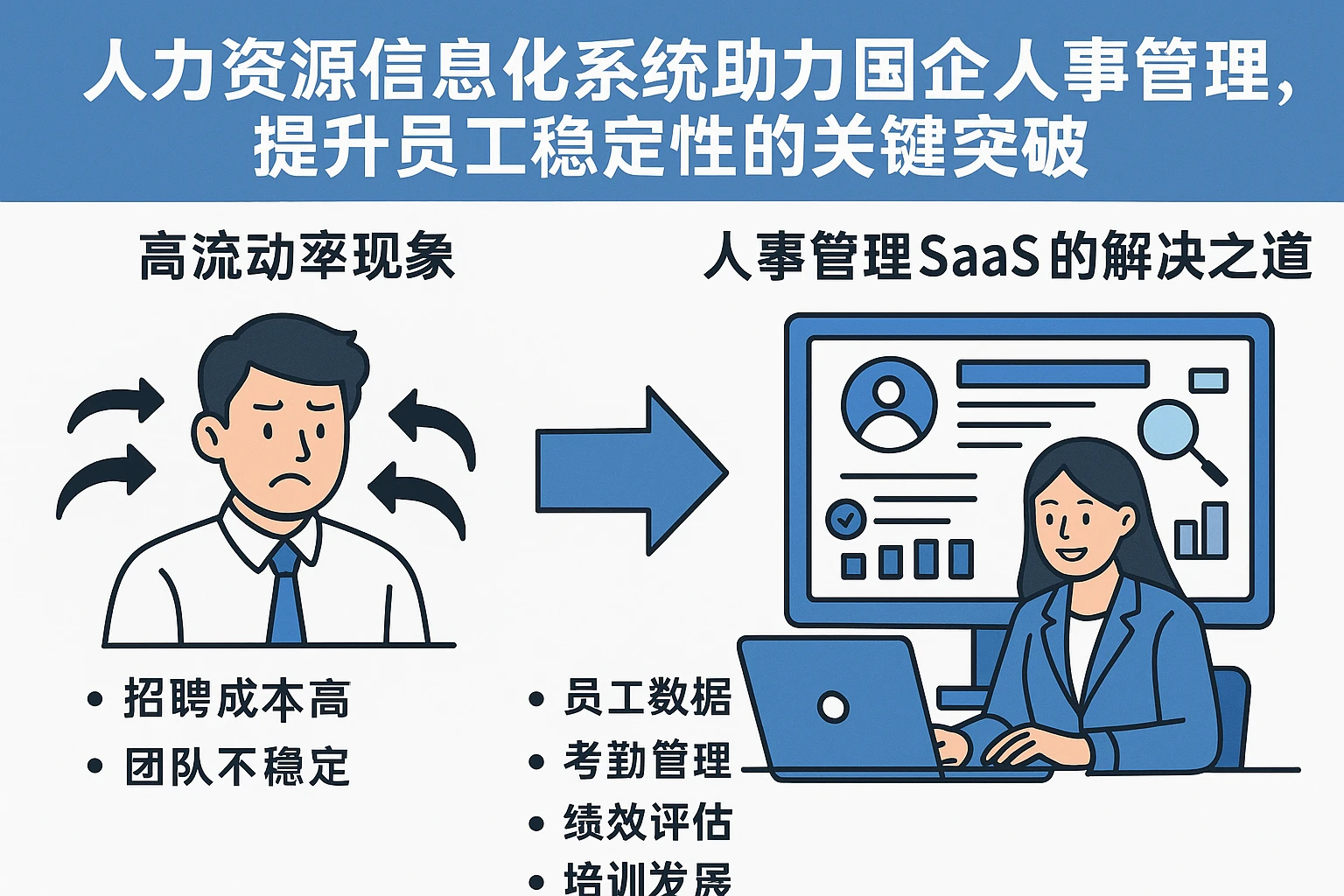 人力资源信息化系统助力国企人事管理，提升员工稳定性的关键突破——浅析高流动率现象与人事管理SaaS的解决之道