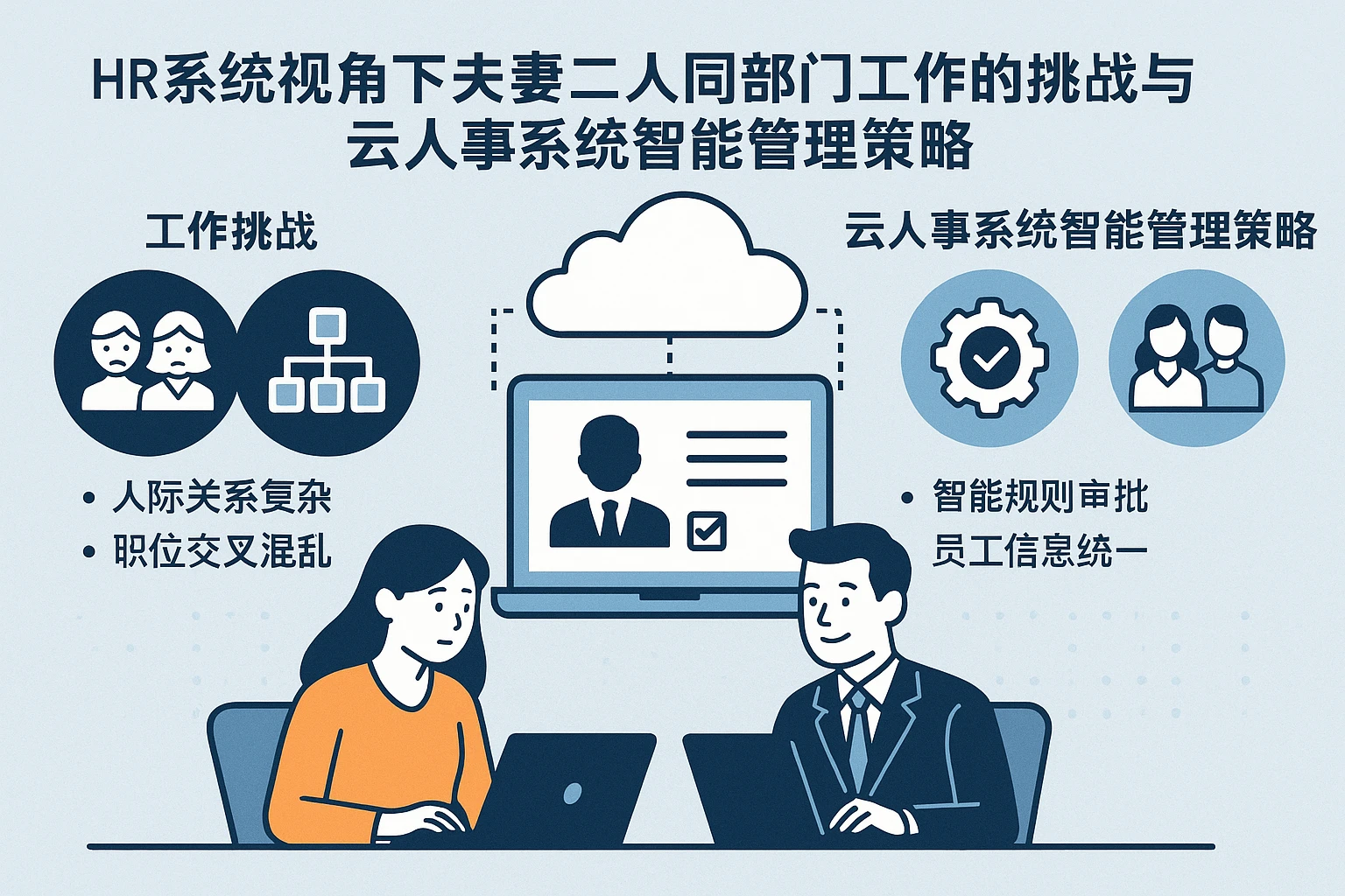 HR系统视角下夫妻二人同部门工作的挑战与云人事系统智能管理策略