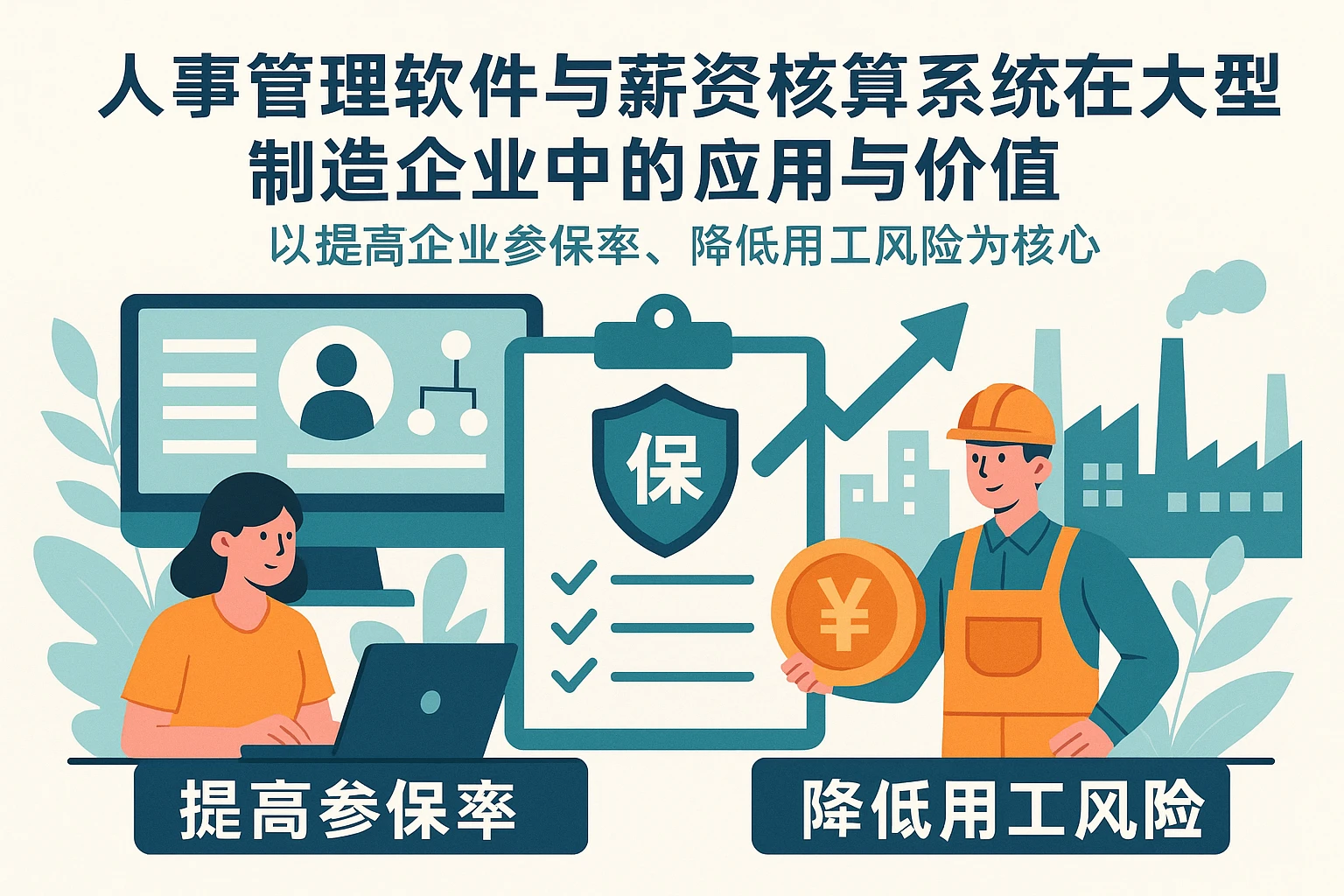 人事管理软件与薪资核算系统在大型制造企业中的应用与价值——以提高企业参保率、降低用工风险为核心