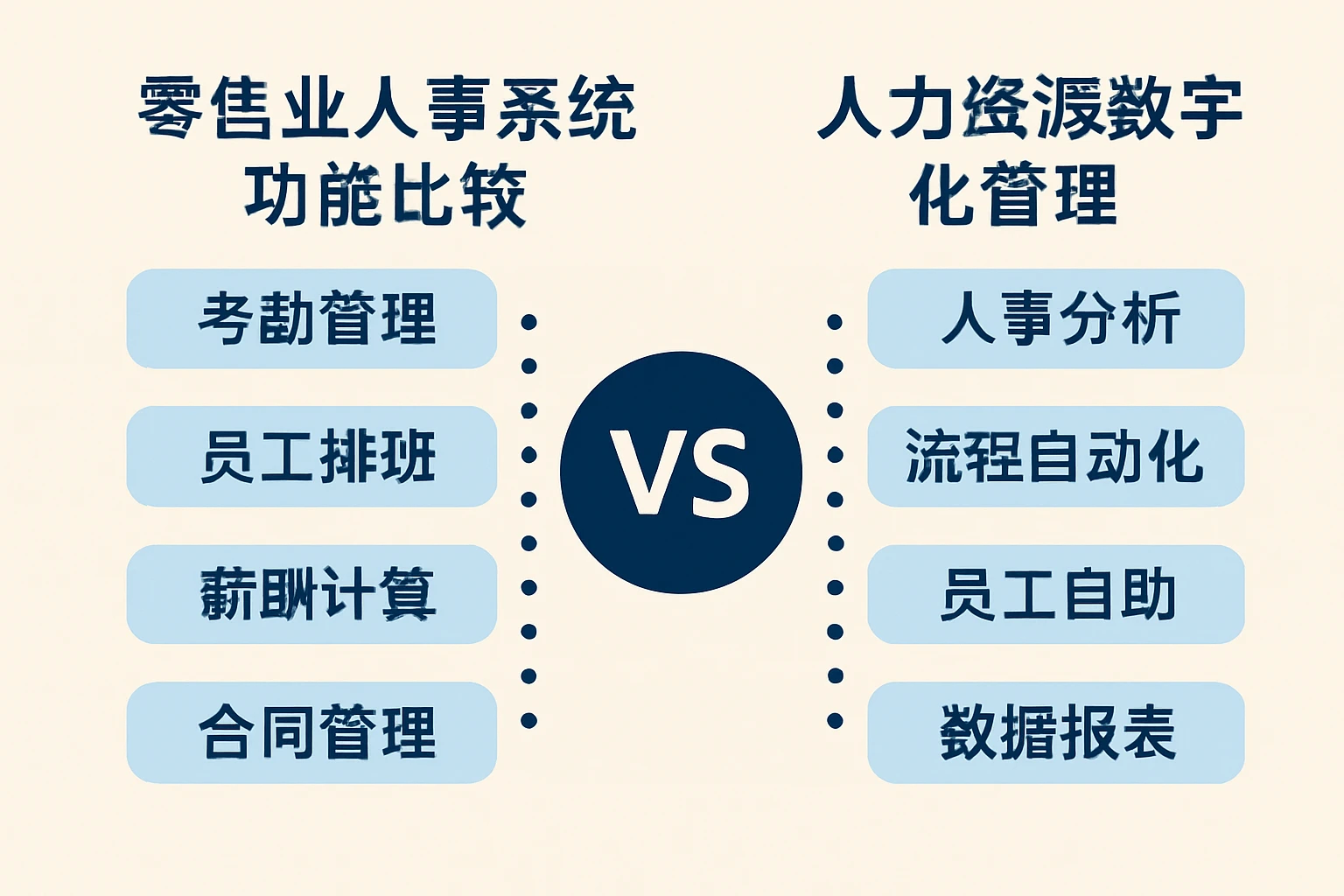 零售业人事系统功能比较与人力资源数字化管理