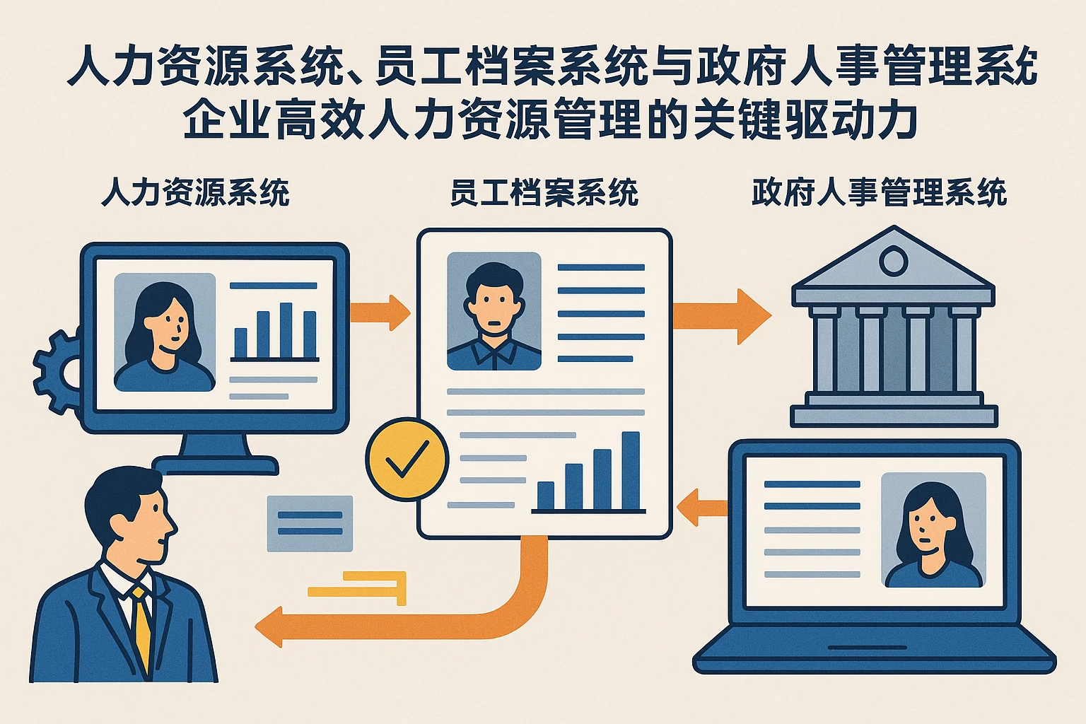 人力资源系统、员工档案系统与政府人事管理系统：企业高效人力资源管理的关键驱动力