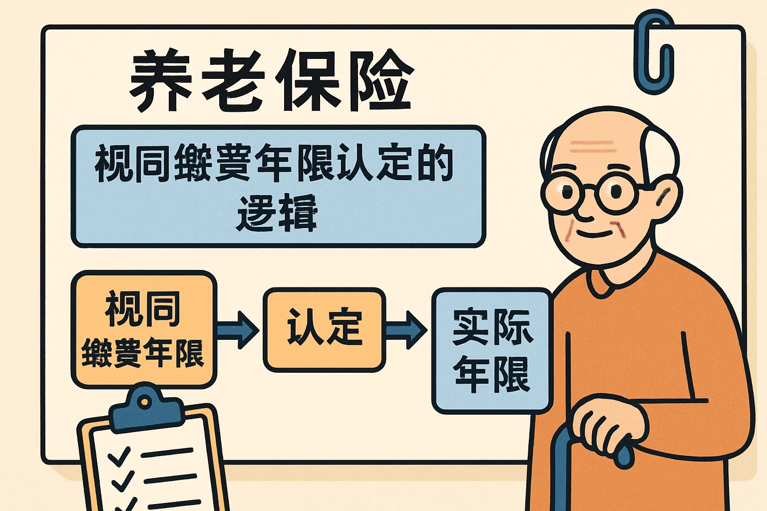 养老保险视同缴费年限认定的逻辑