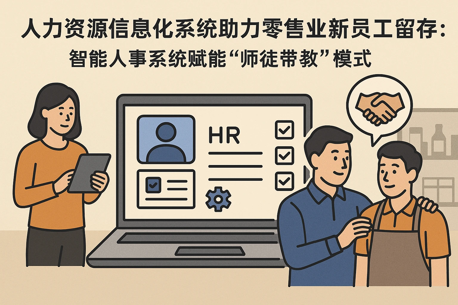 人力资源信息化系统助力零售业新员工留存：智能人事系统赋能“师徒带教”模式