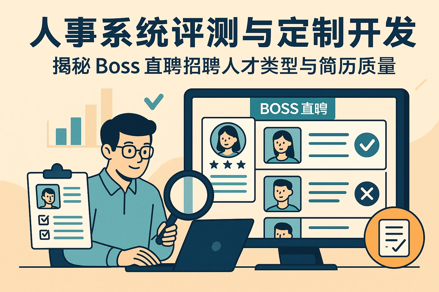 人事系统评测与定制开发，揭秘Boss直聘招聘人才类型与简历质量