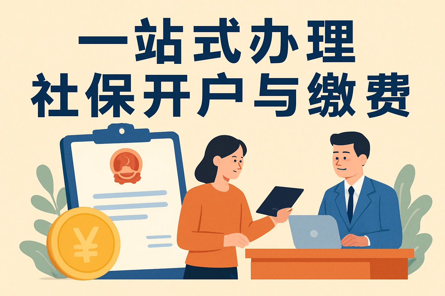一站式办理社保开户与缴费