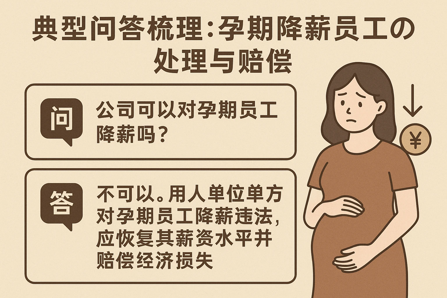典型问答梳理：孕期降薪员工的处理与赔偿