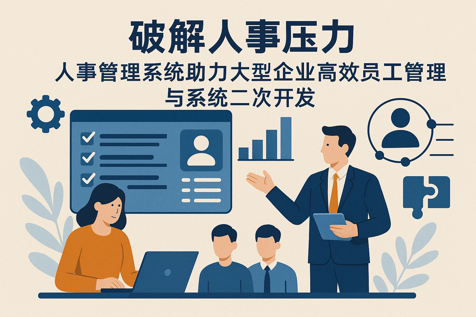 破解人事压力：人事管理系统助力大型企业高效员工管理与系统二次开发