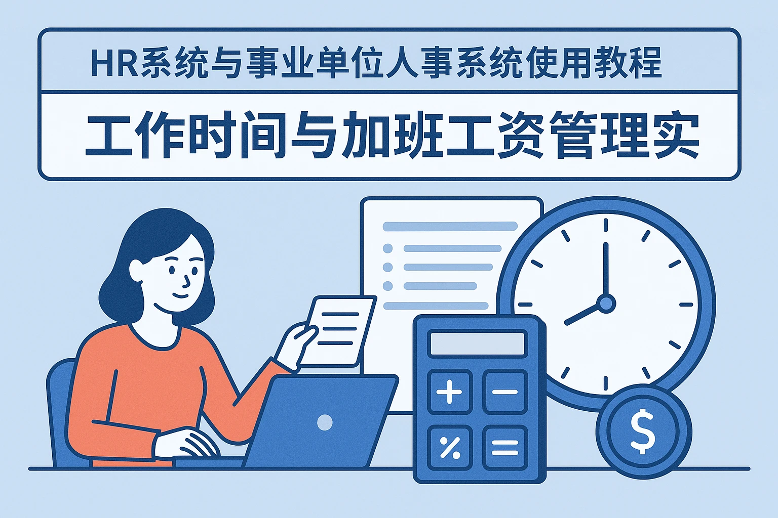 HR系统与事业单位人事系统使用教程：工作时间与加班工资管理实务