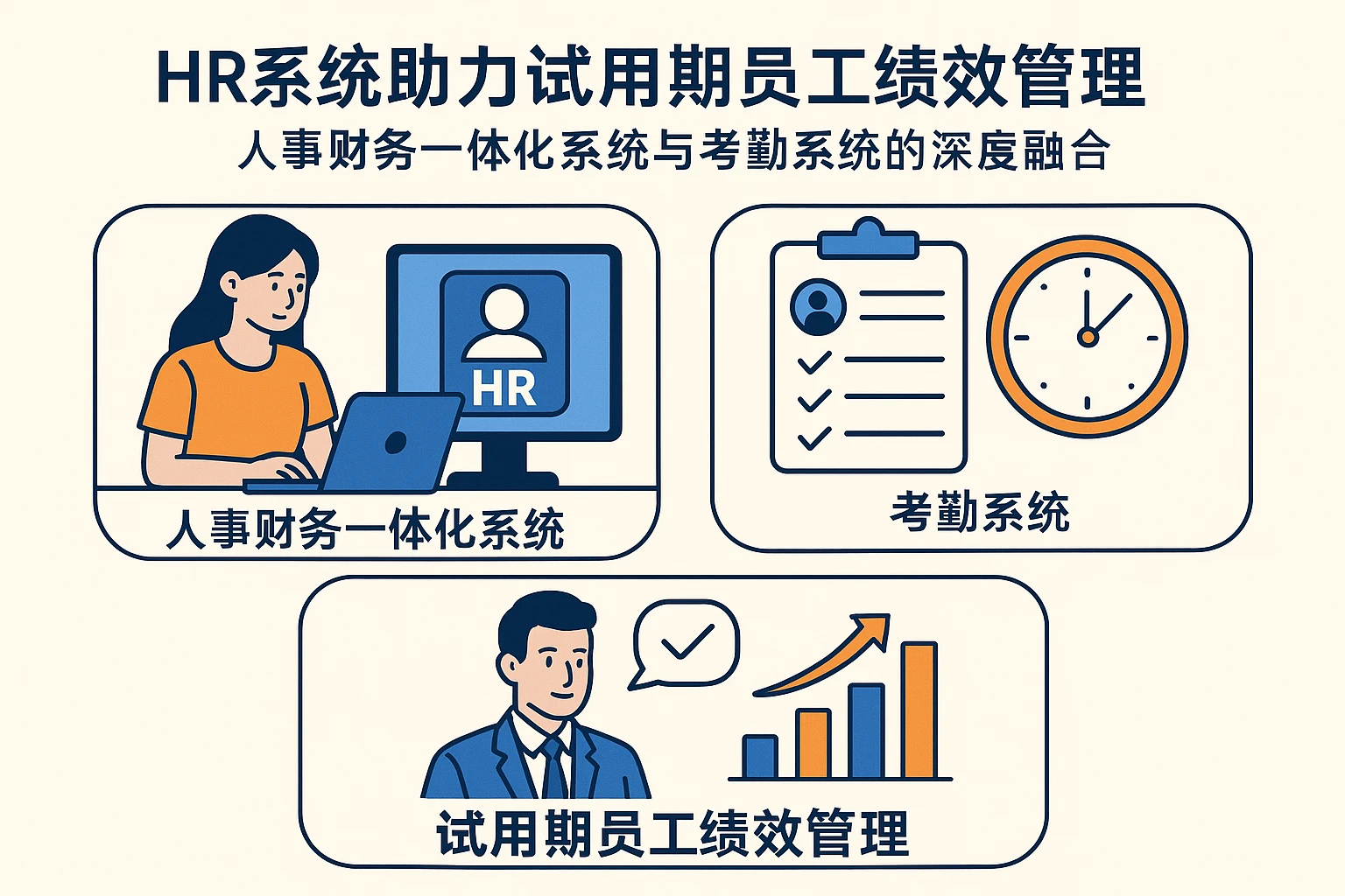 HR系统助力试用期员工绩效管理：人事财务一体化系统与考勤系统的深度融合
