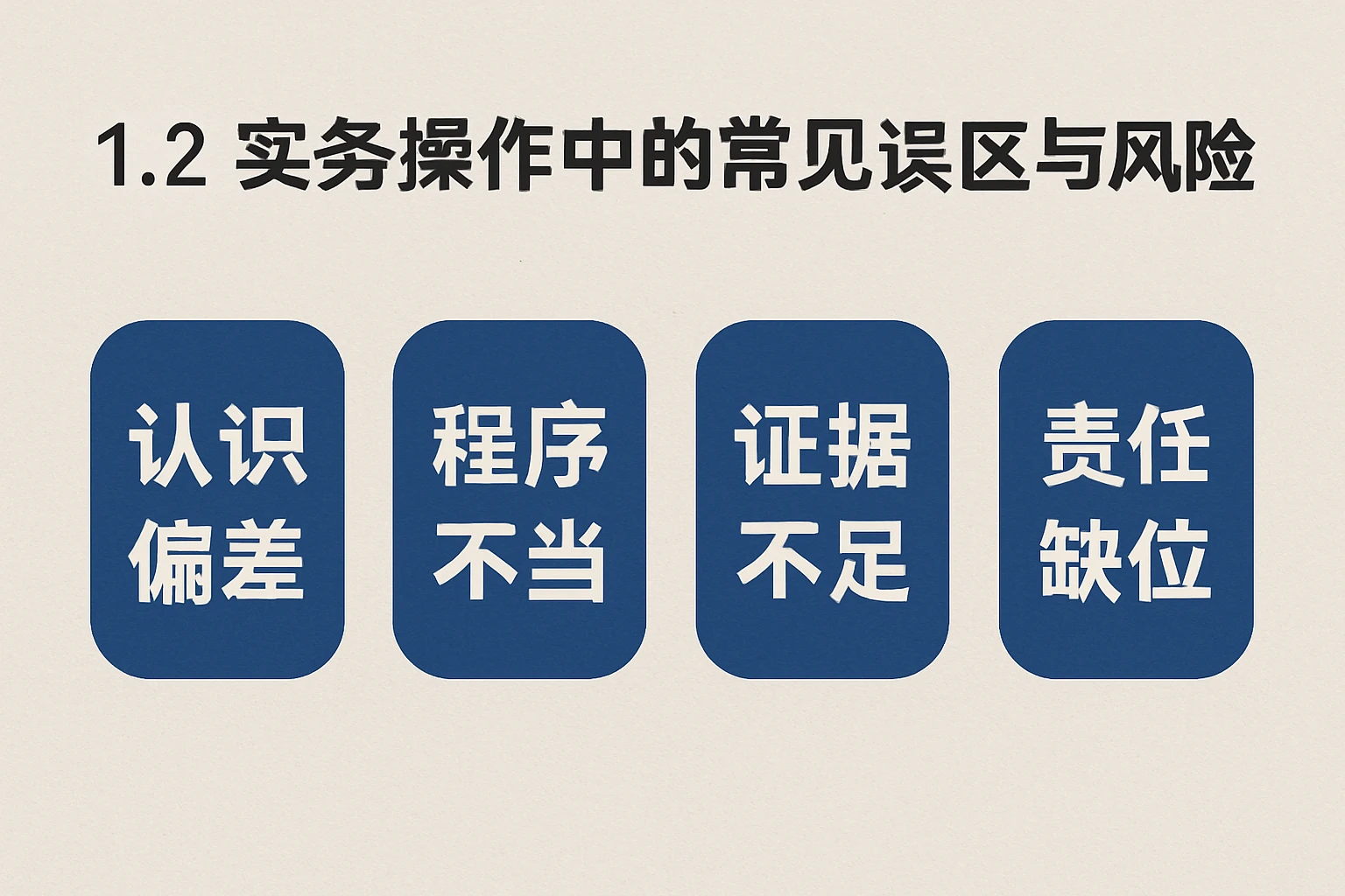 1.2 实务操作中的常见误区与风险