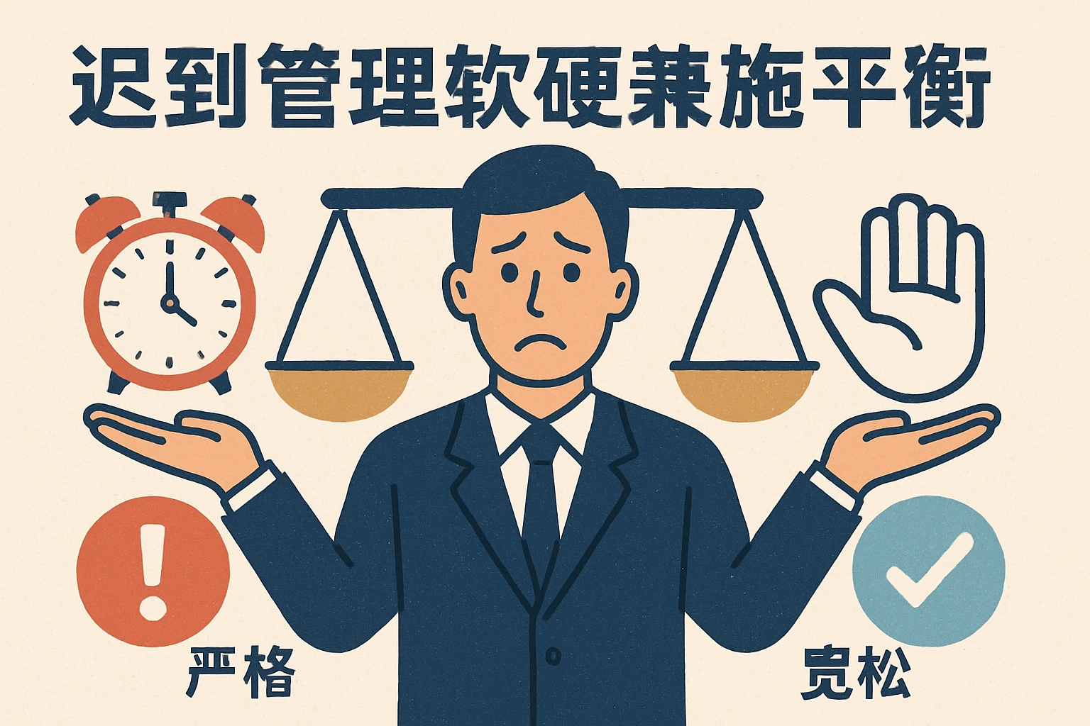 迟到管理软硬兼施难以平衡