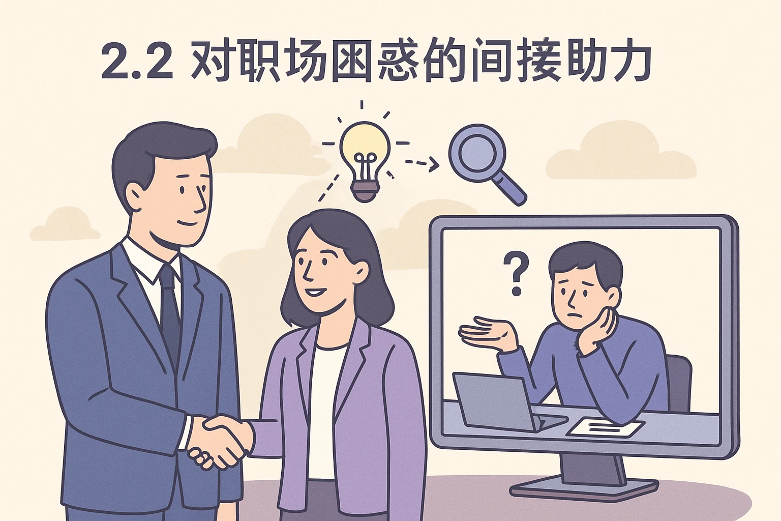 2.2 对职场困惑的间接助力