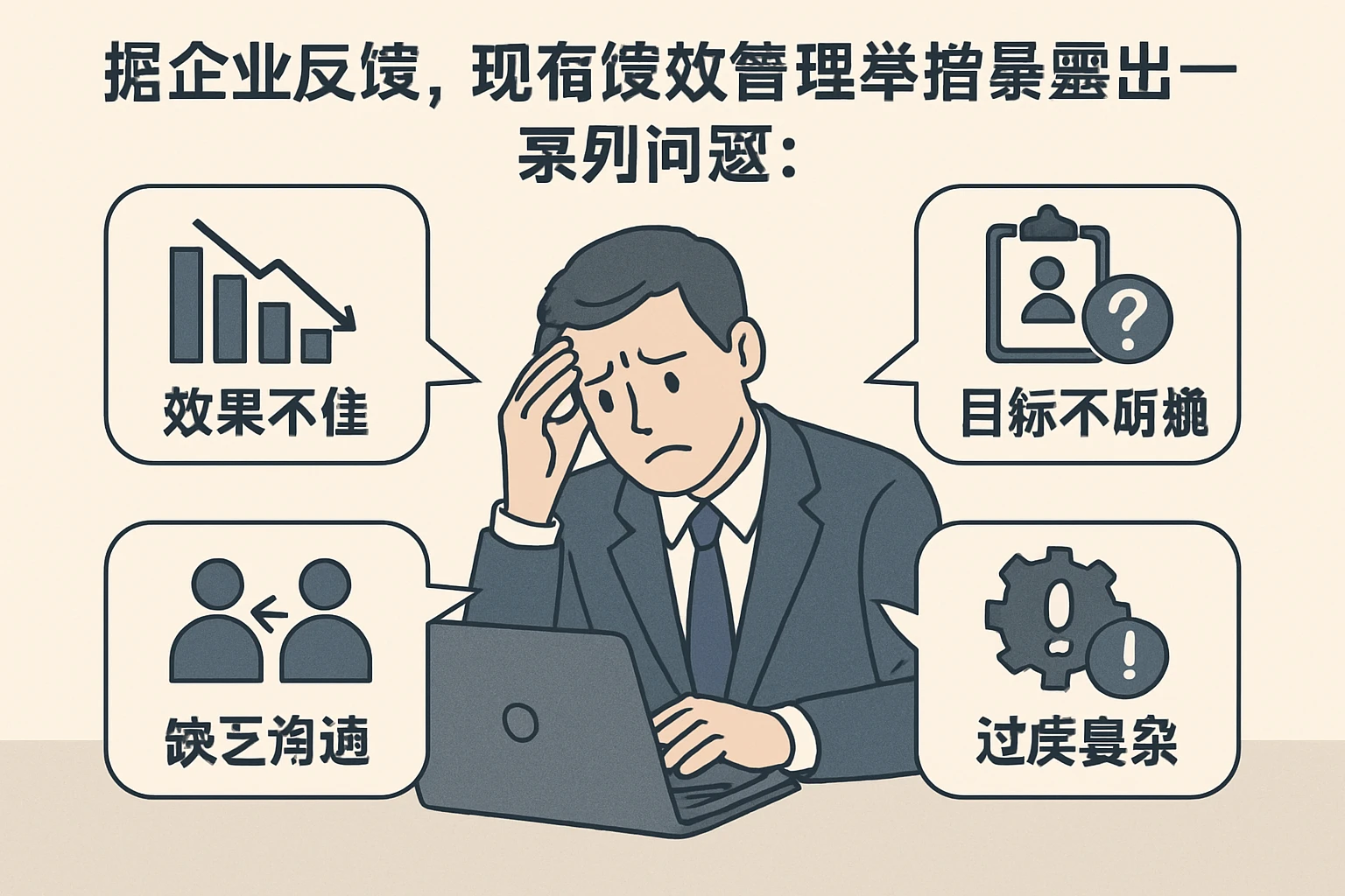 据企业反馈，现有绩效管理举措暴露出一系列问题：