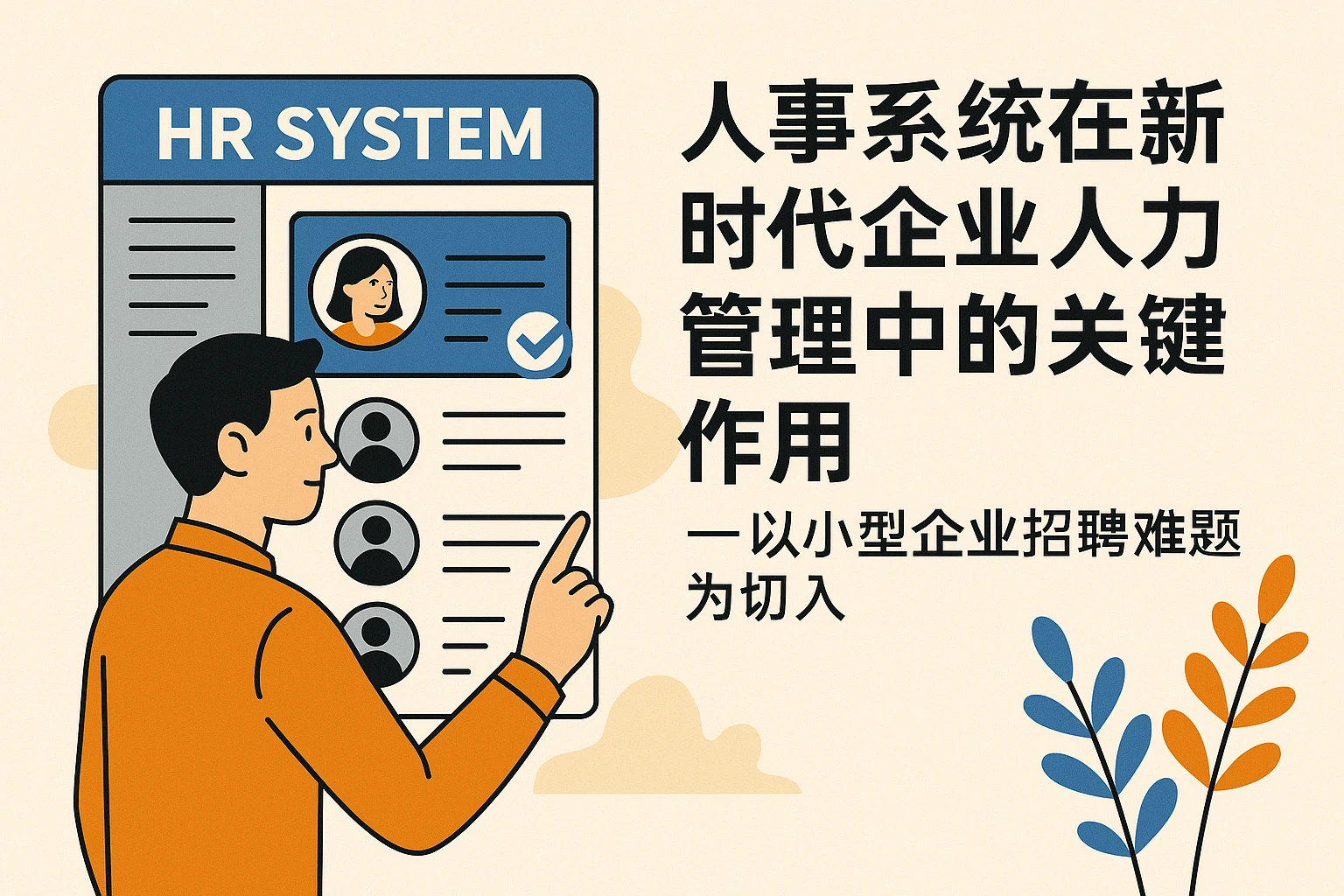 人事系统在新时代企业人力管理中的关键作用——以小型企业招聘难题为切入