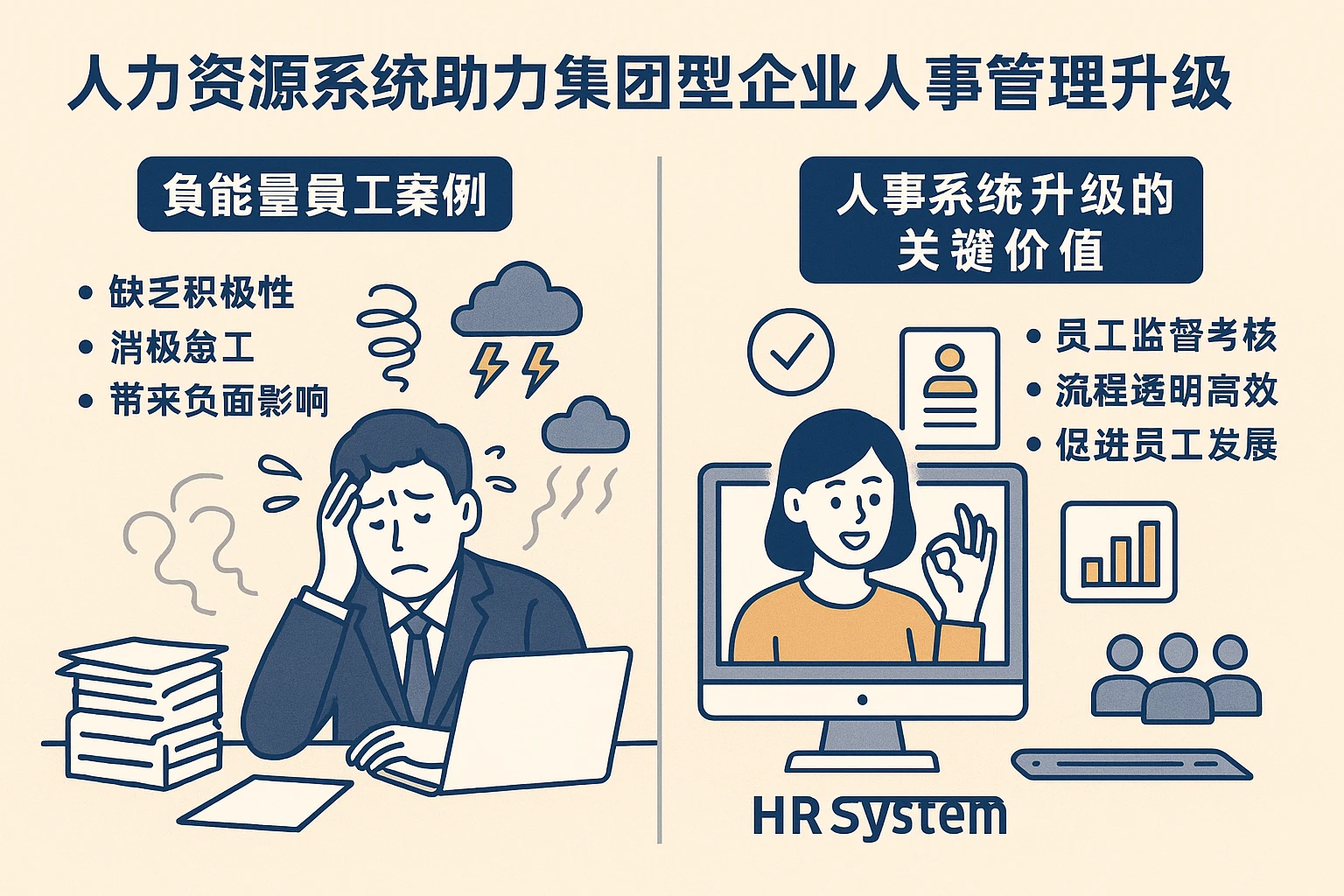 人力资源系统助力集团型企业人事管理升级：从负能量员工案例解析人事系统升级的关键价值