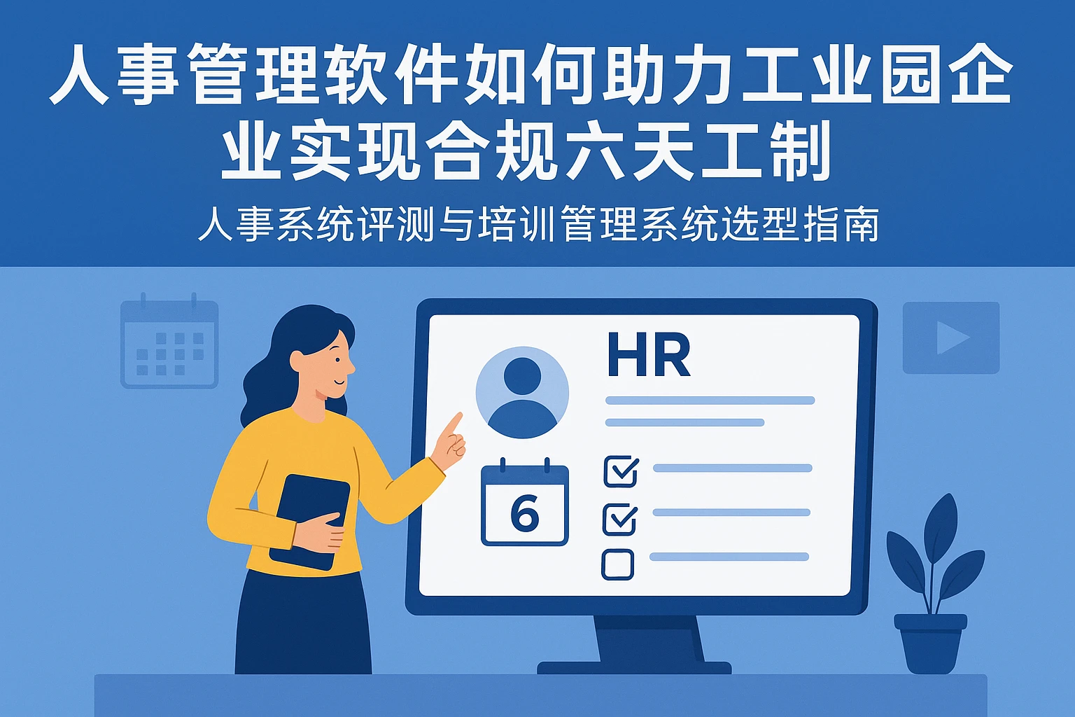 人事管理软件如何助力工业园企业实现合规六天工作制——人事系统评测与培训管理系统选型指南