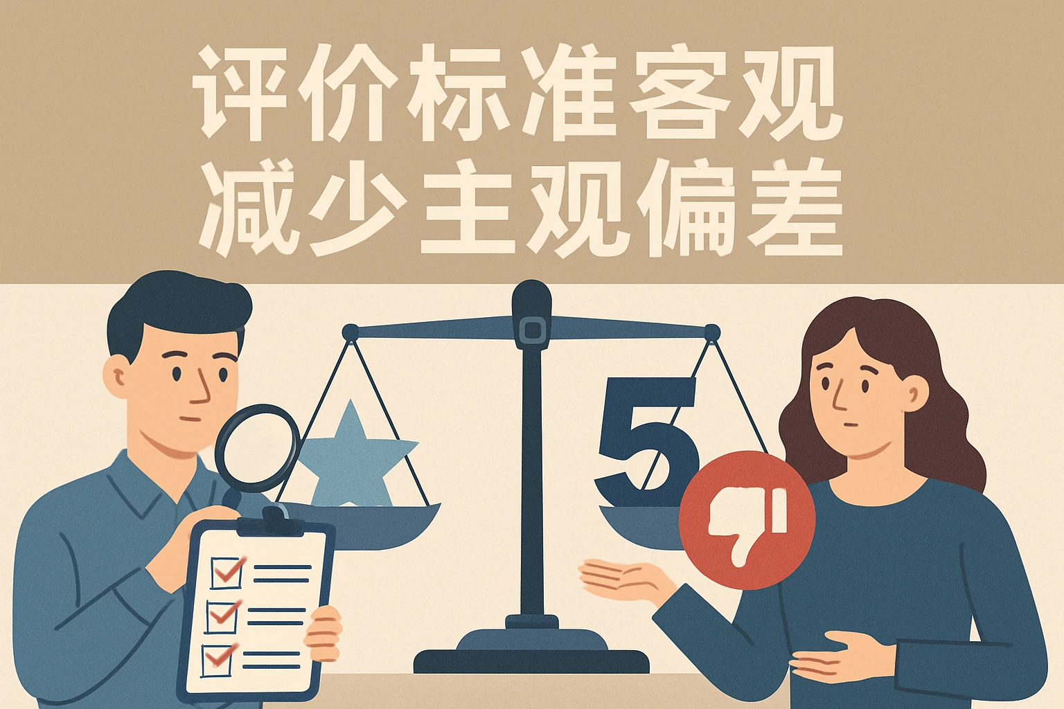 评价标准客观，减少主观偏差