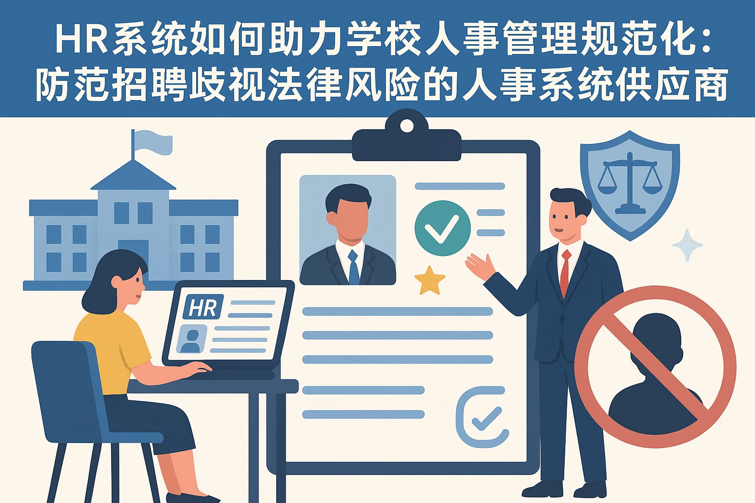 HR系统如何助力学校人事管理规范化:防范招聘歧视法律风险的人事系统供应商解决方案