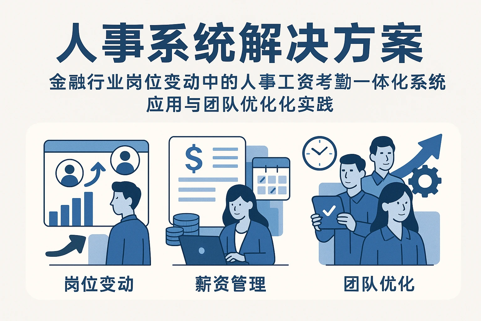 人事系统解决方案：金融行业岗位变动中的人事工资考勤一体化系统应用与团队优化实践