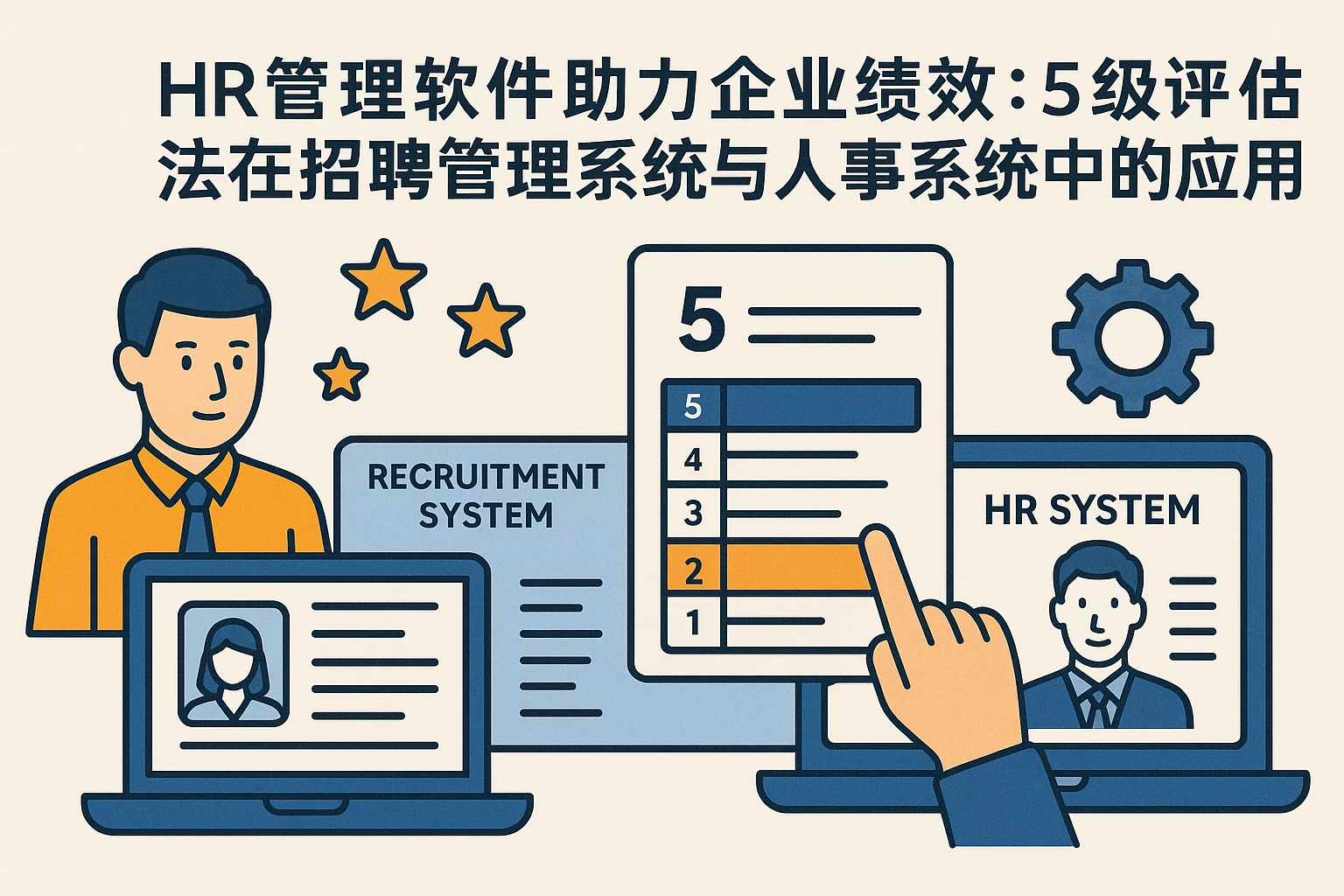HR管理软件助力企业绩效：5级评估法在招聘管理系统与人事系统中的应用