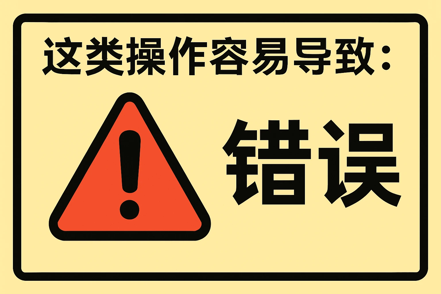 这类操作容易导致：