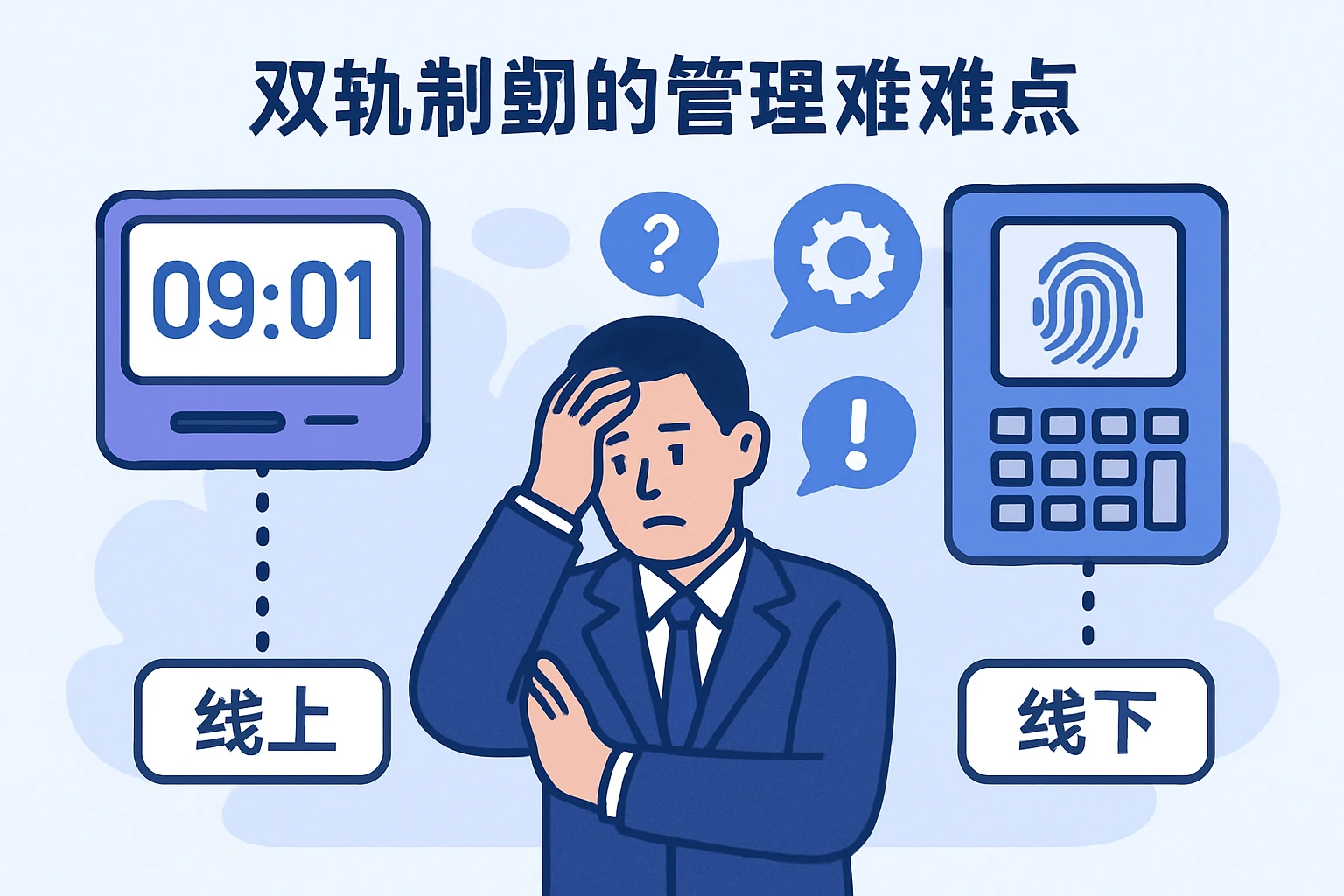 双轨制考勤的管理难点