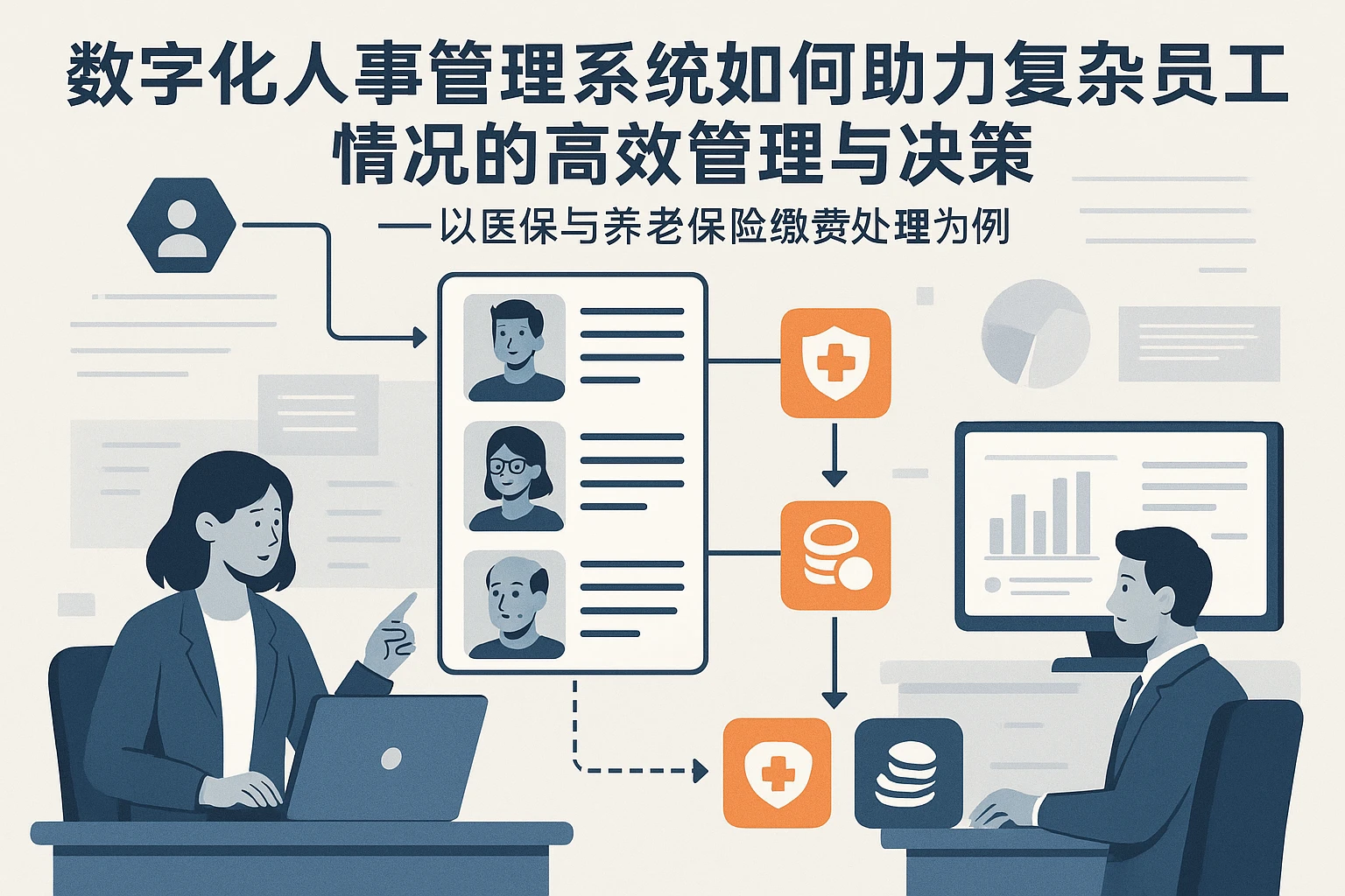 数字化人事管理系统如何助力复杂员工情况的高效管理与决策 —— 以医保与养老保险缴费处理为例
