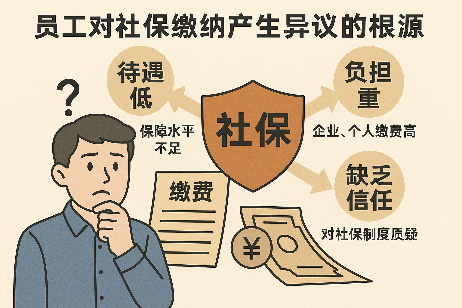 员工对社保缴纳产生异议的根源