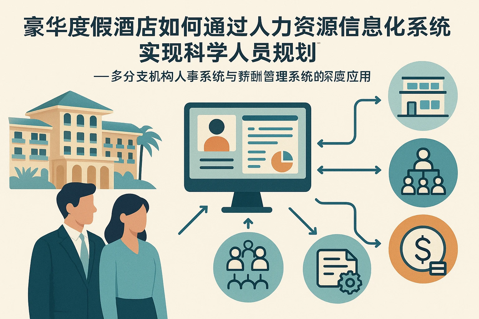 豪华度假酒店如何通过人力资源信息化系统实现科学人员规划 —— 多分支机构人事系统与薪酬管理系统的深度应用