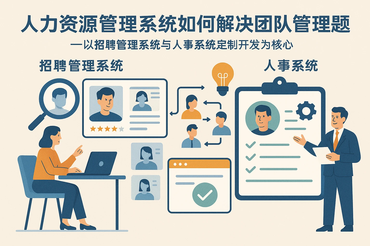 人力资源管理系统如何解决团队管理难题——以招聘管理系统与人事系统定制开发为核心
