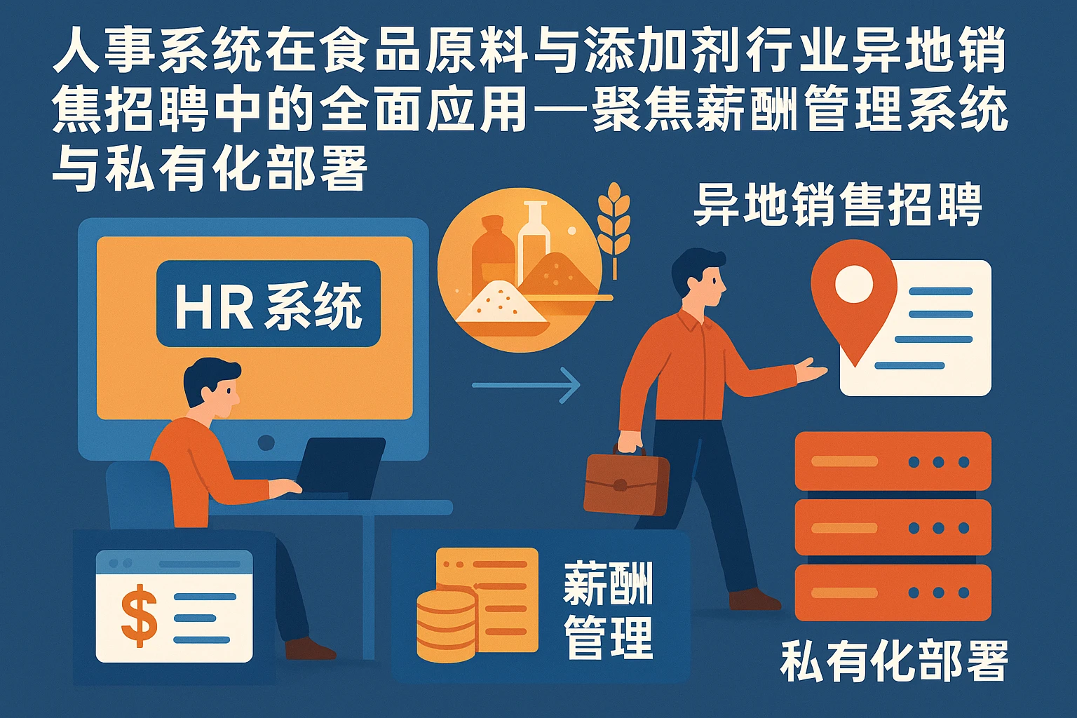 人事系统在食品原料与添加剂行业异地销售招聘中的全面应用——聚焦薪酬管理系统与私有化部署
