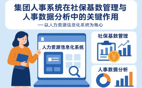 集团人事系统在社保基数管理与人事数据分析中的关键作用——以人力资源信息化系统为核心