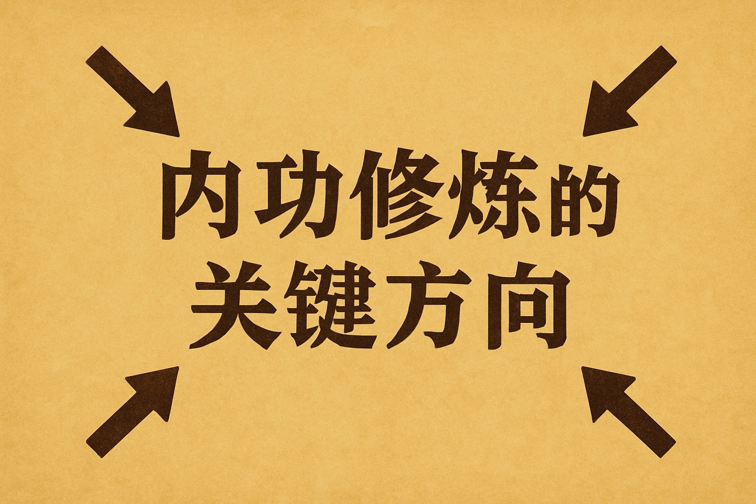 内功修炼的关键方向