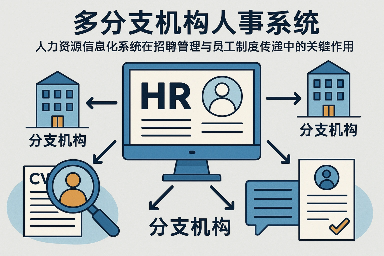 多分支机构人事系统：人力资源信息化系统在招聘管理与员工制度传递中的关键作用
