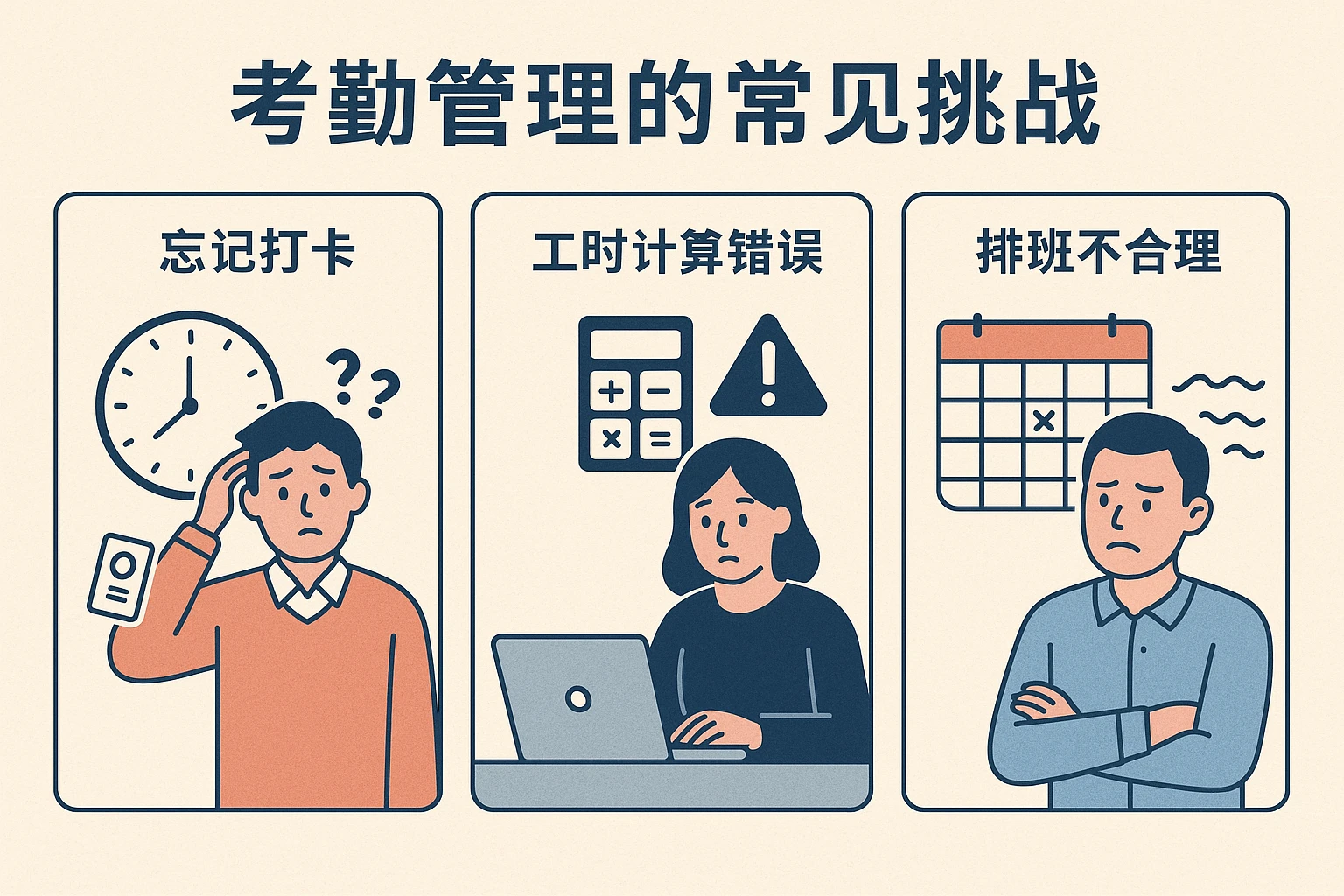 考勤管理的常见挑战