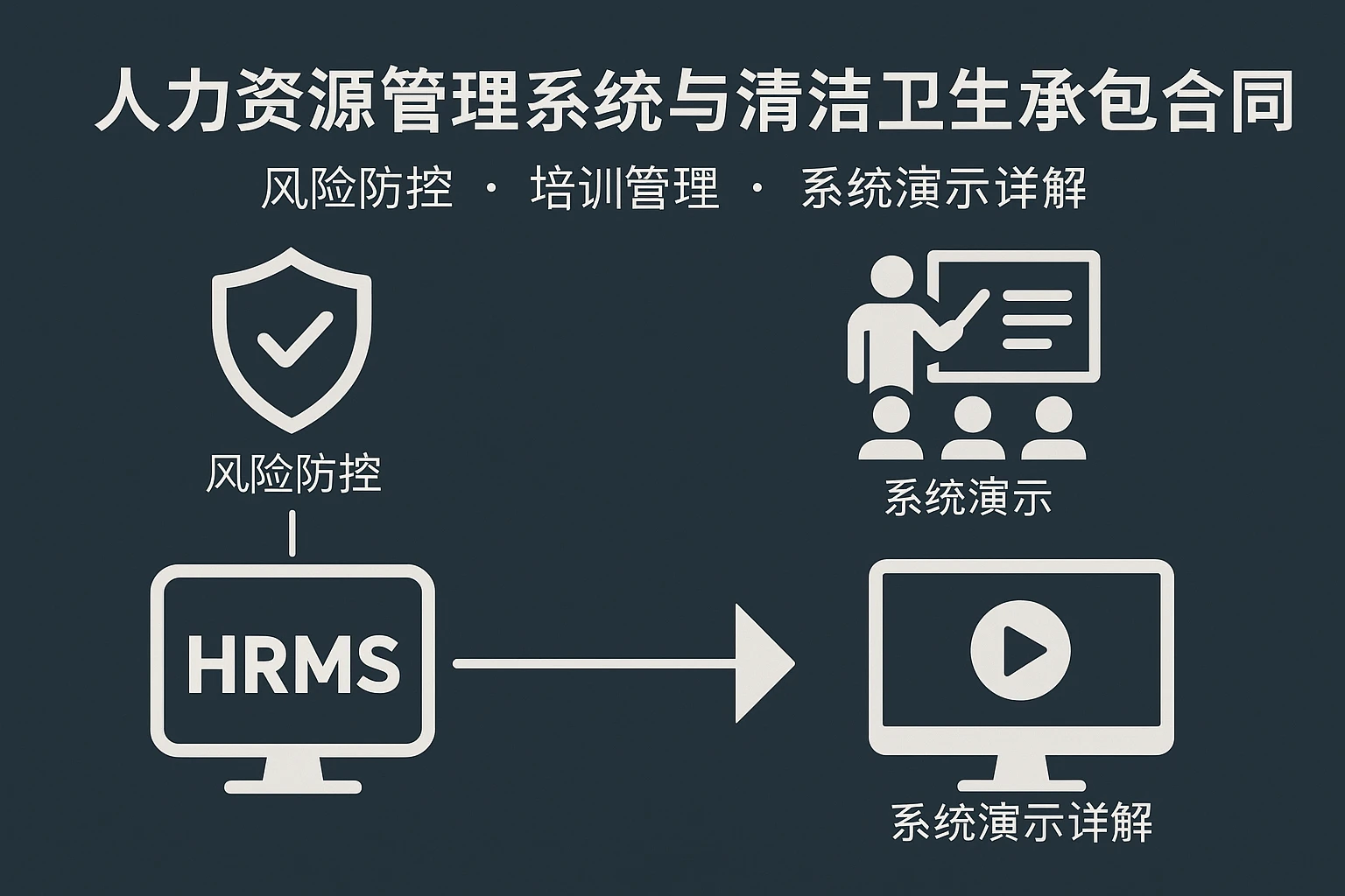 人力资源管理系统与清洁卫生承包合同：风险防控、培训管理及系统演示详解