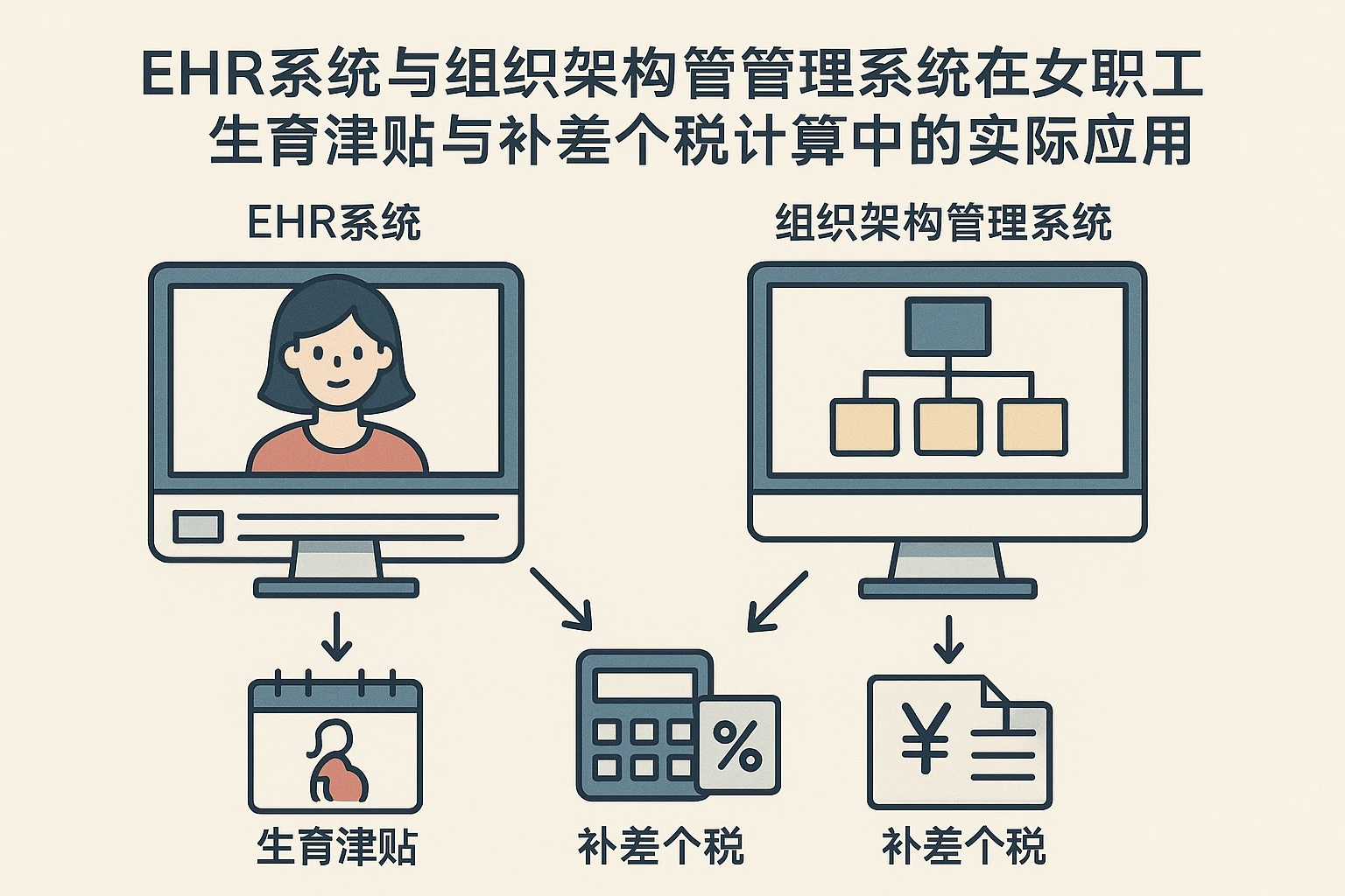 ehr系统与组织架构管理系统在女职工生育津贴与补差个税计算中的实际应用