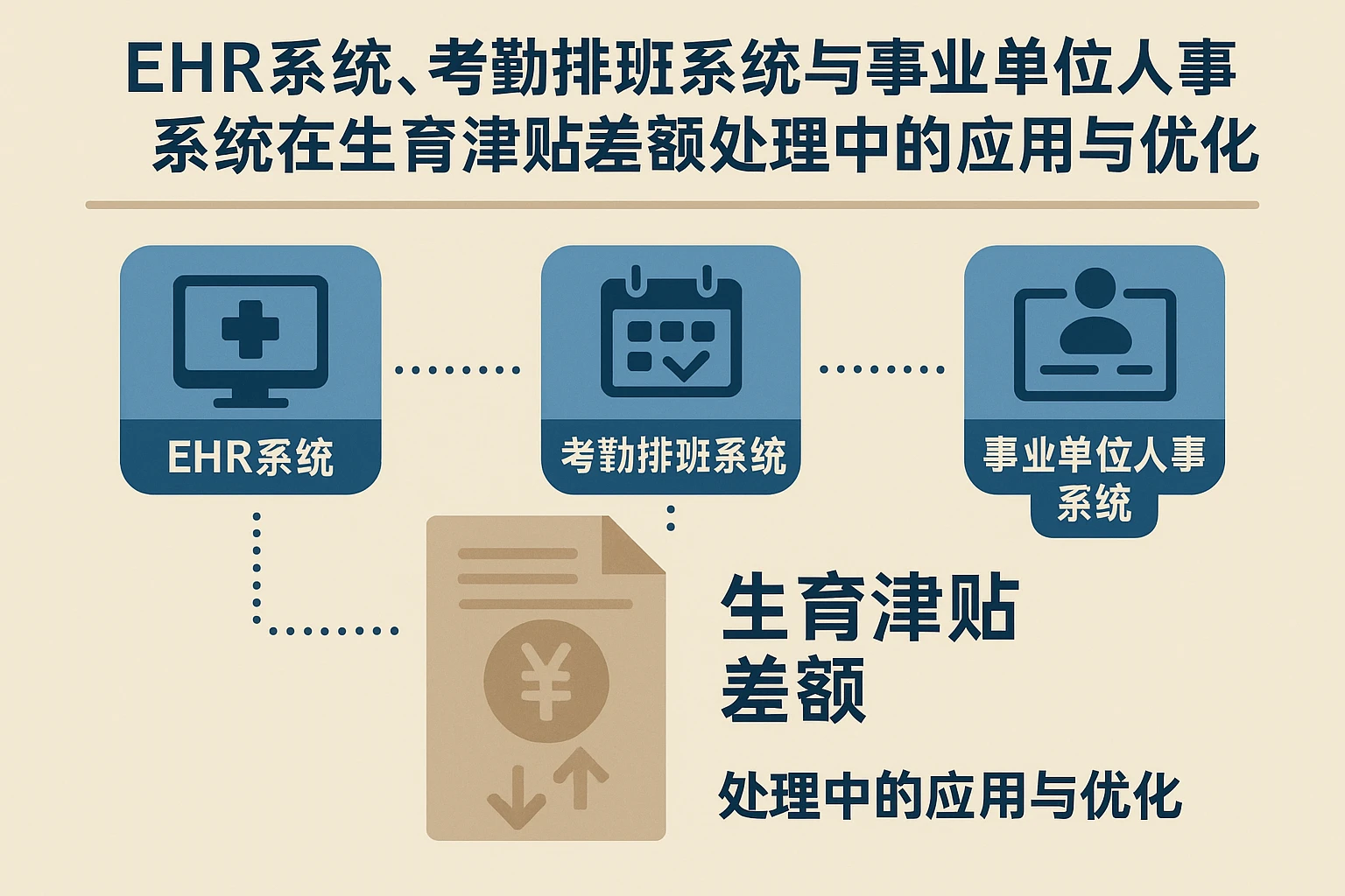 EHR系统、考勤排班系统与事业单位人事系统在生育津贴差额处理中的应用与优化