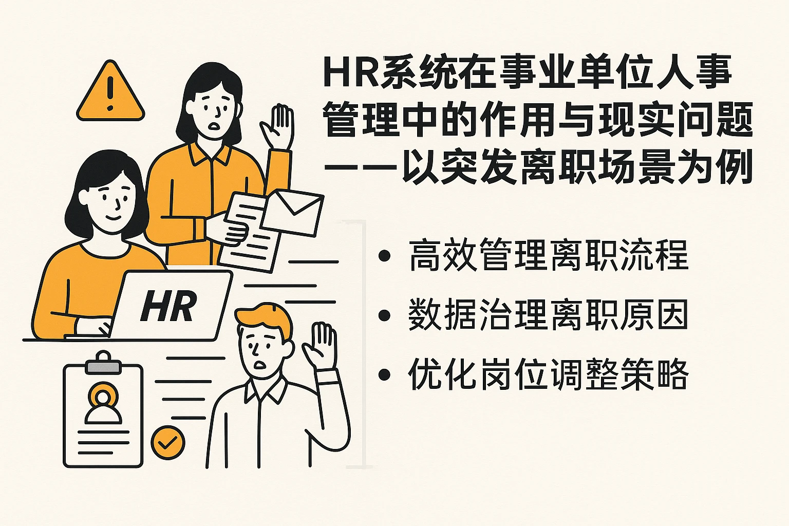 HR系统在事业单位人事管理中的作用与现实问题应对——以突发离职场景为例