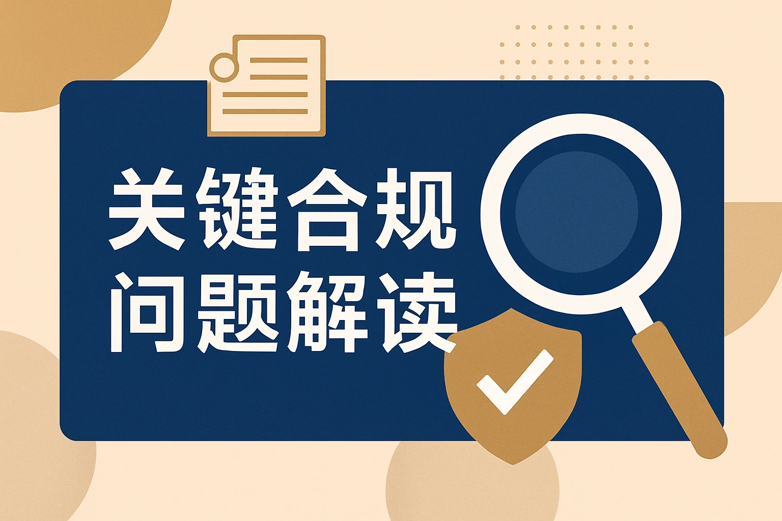 关键合规问题解读