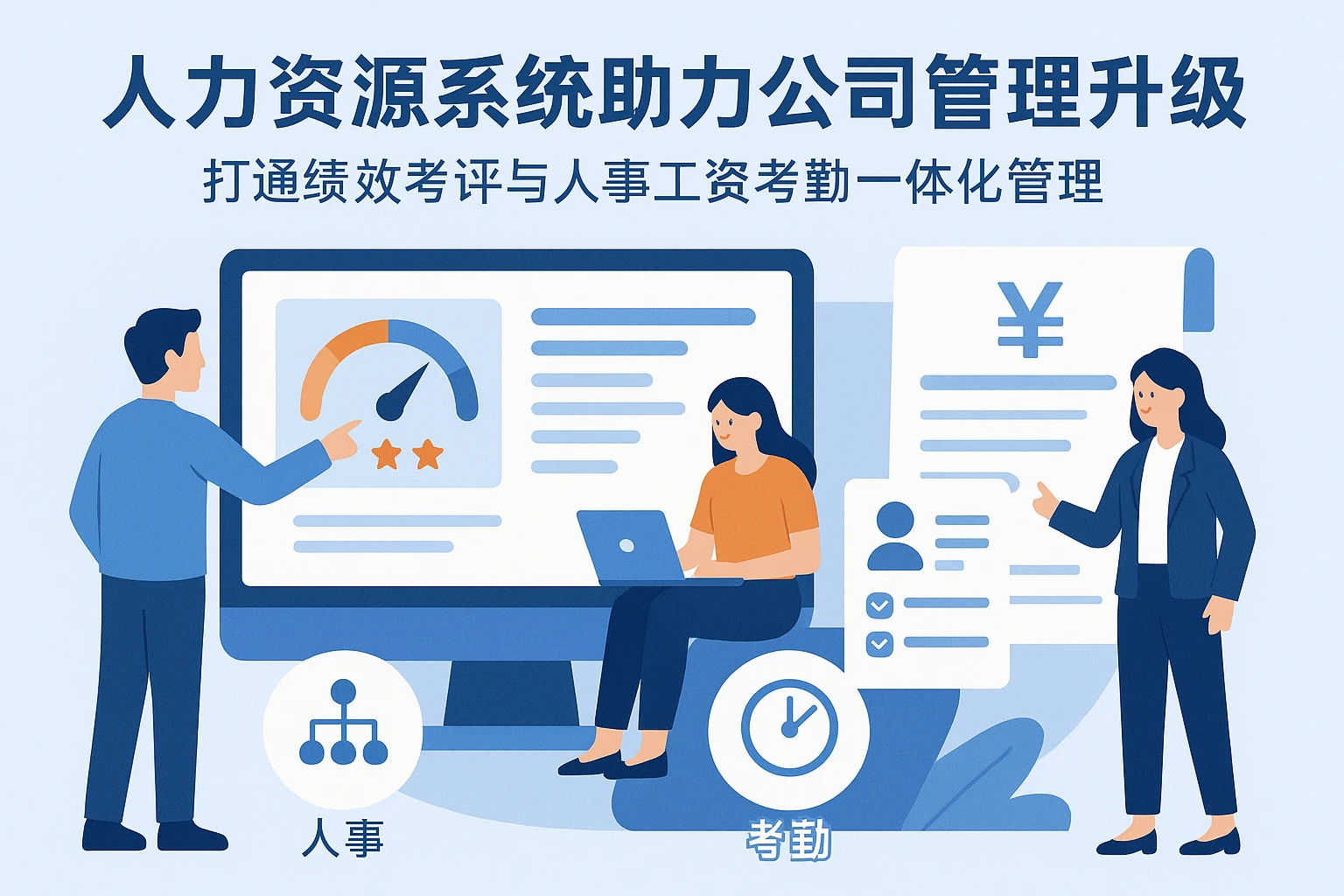 人力资源系统助力公司管理升级 —— 打通绩效考评与人事工资考勤一体化管理