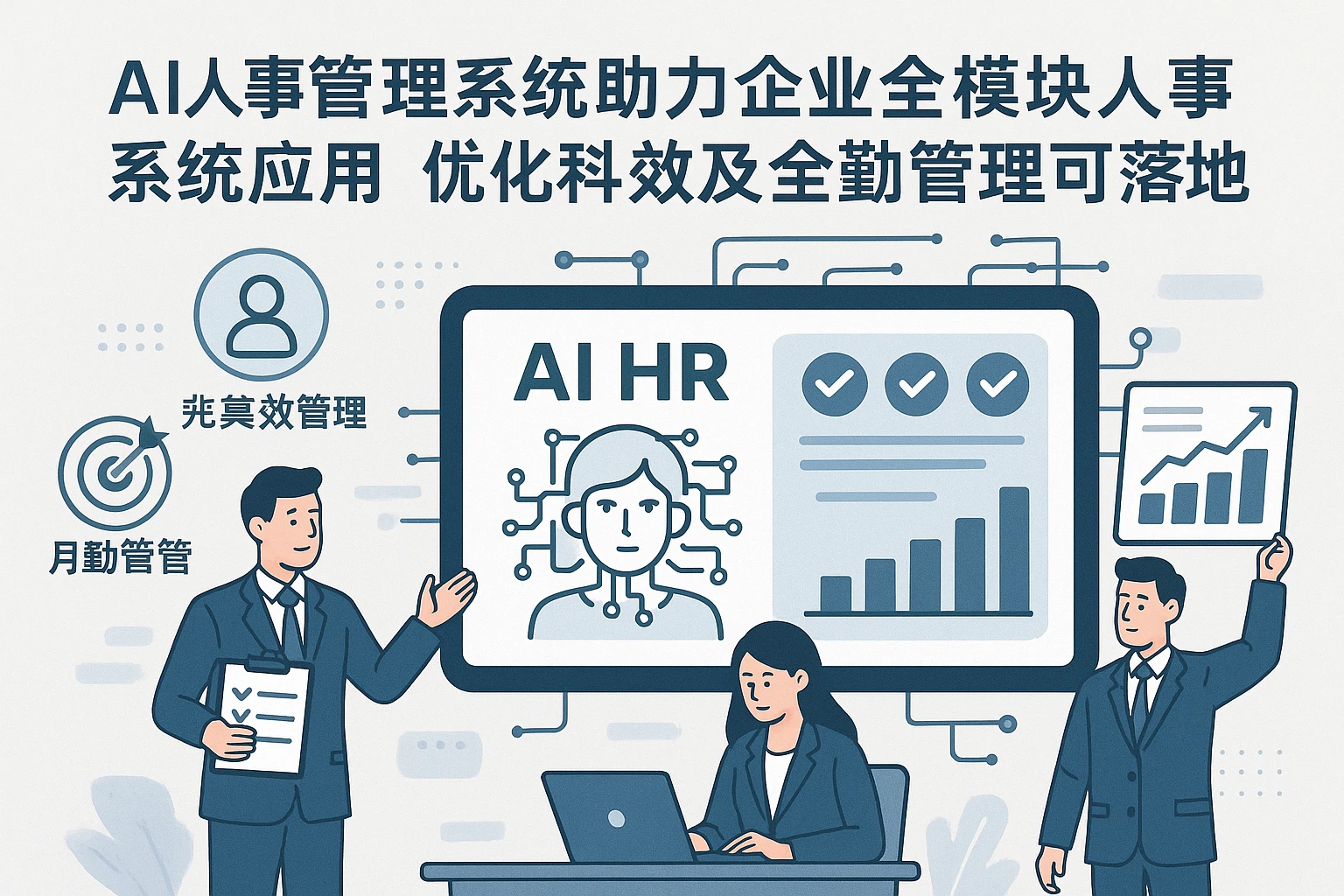 AI人事管理系统助力企业全模块人事系统应用，优化绩效及全勤管理可落地实践
