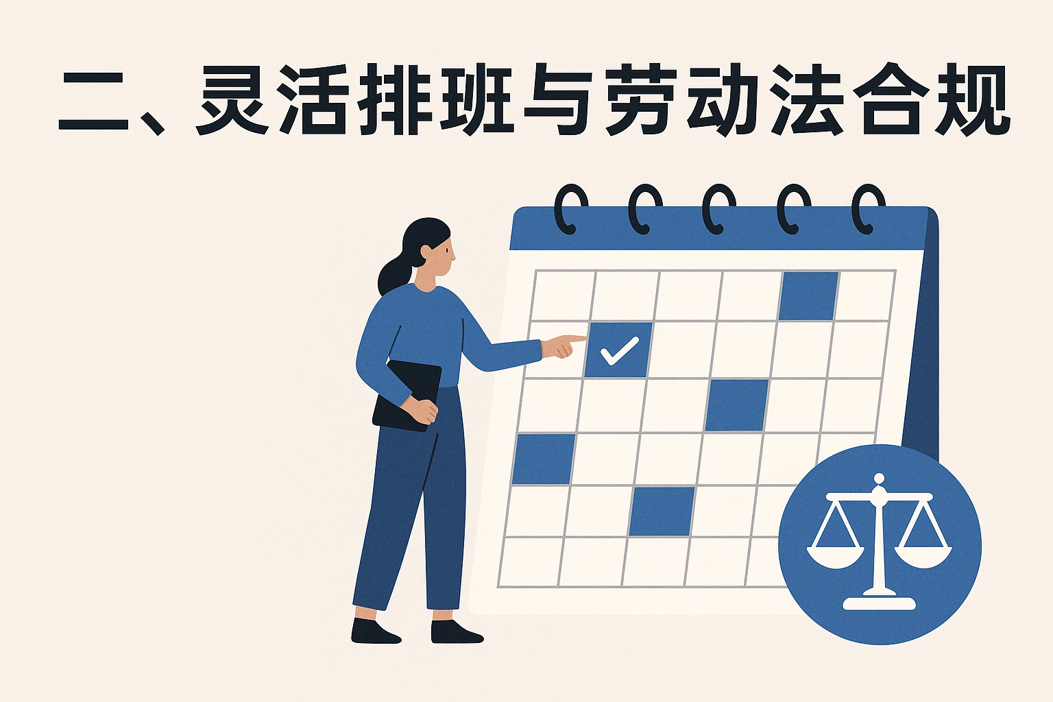 二、灵活排班与劳动法合规