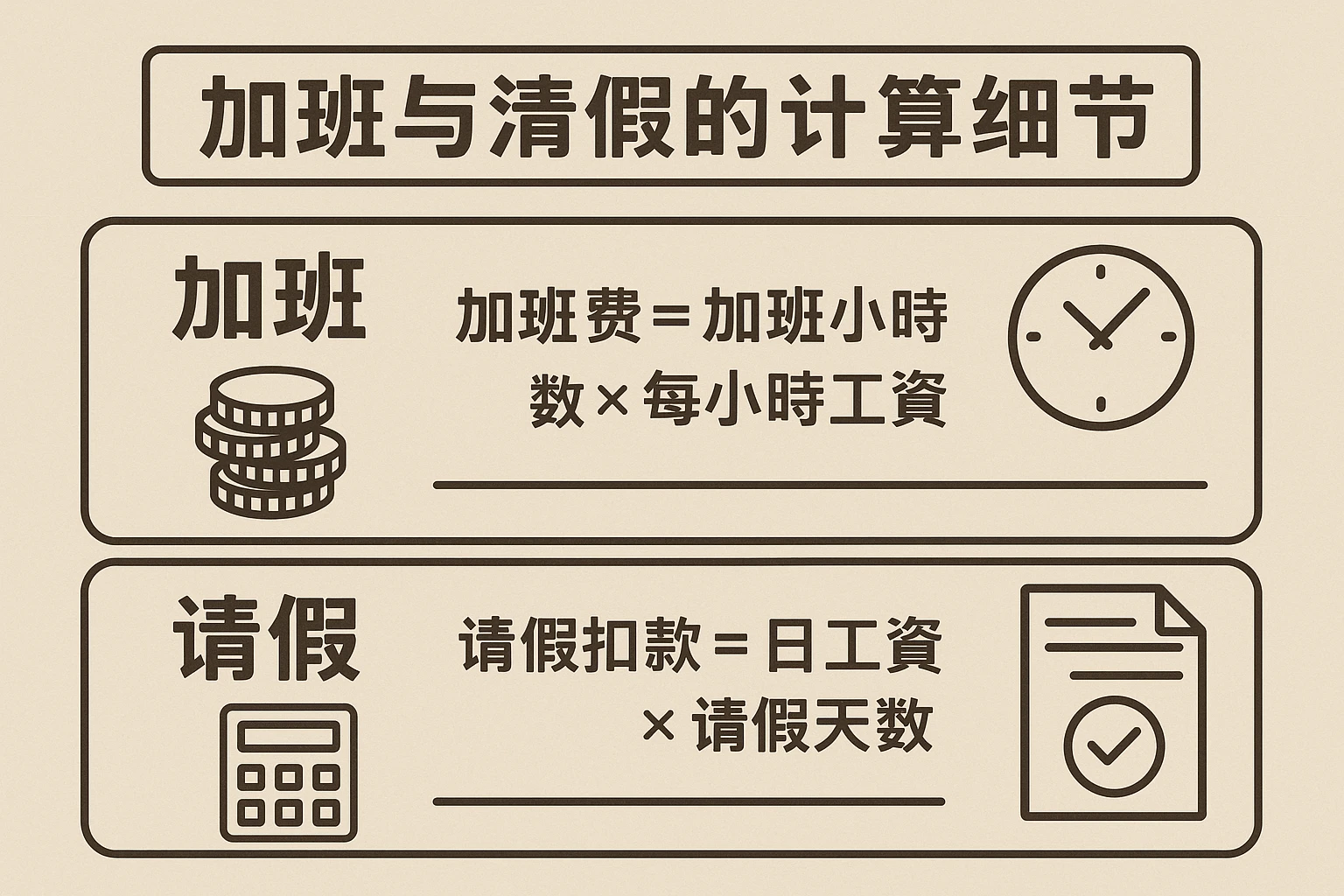 加班与请假的计算细节