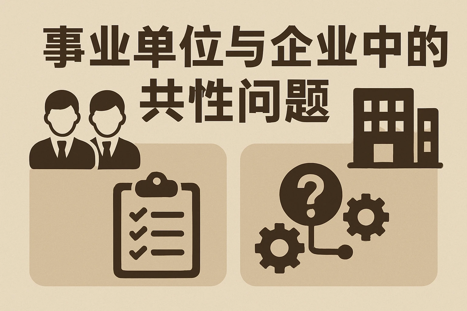 事业单位与企业中的共性问题
