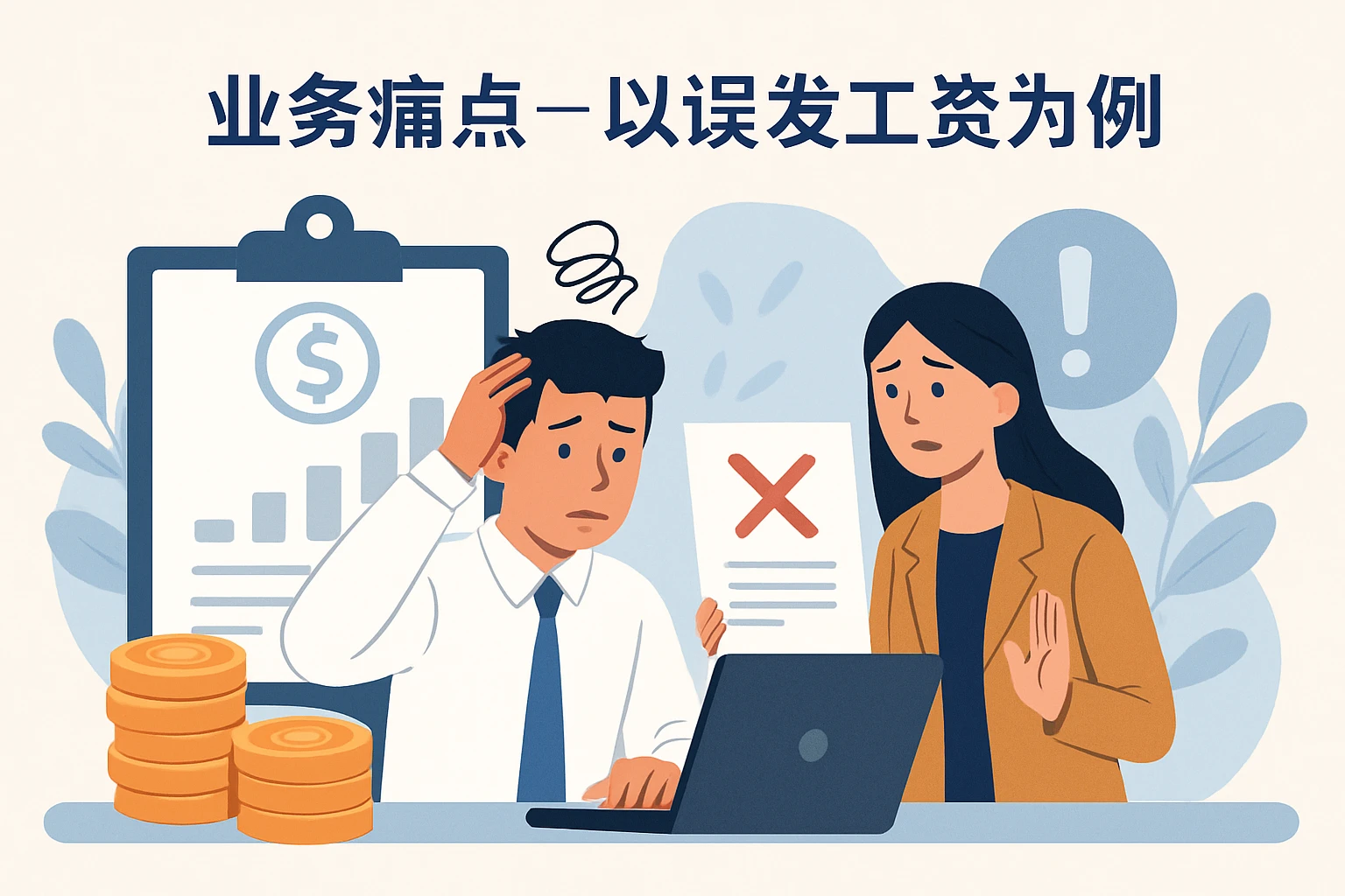 业务痛点——以误发工资为例