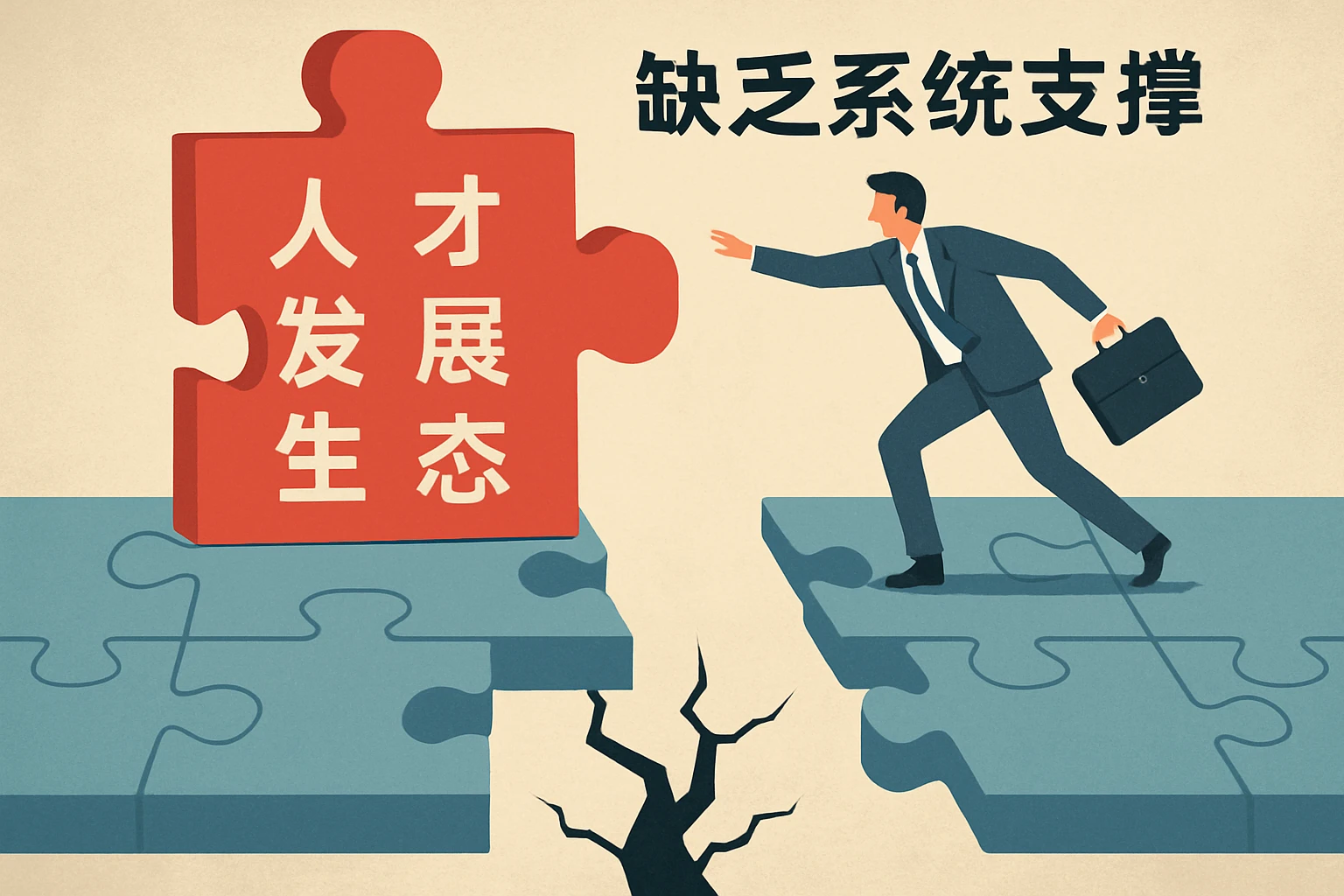 人才发展生态缺乏系统支撑